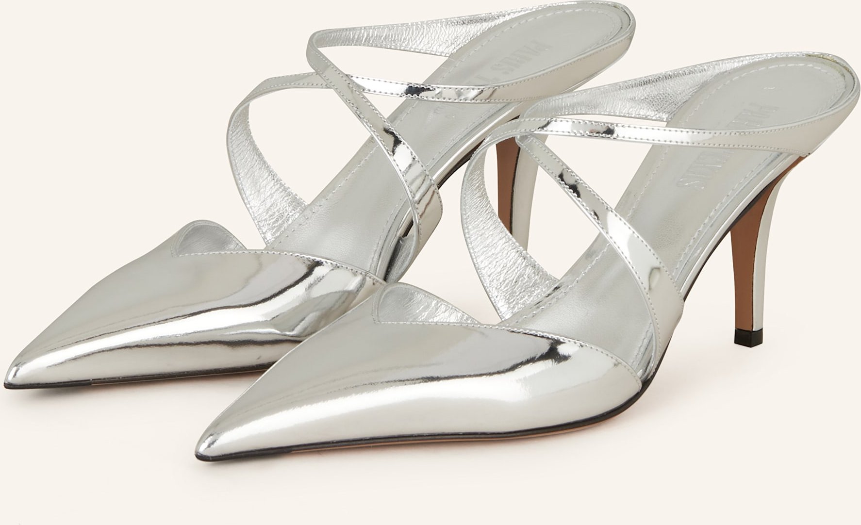 Paris Texas Lack-Mules Laila silber