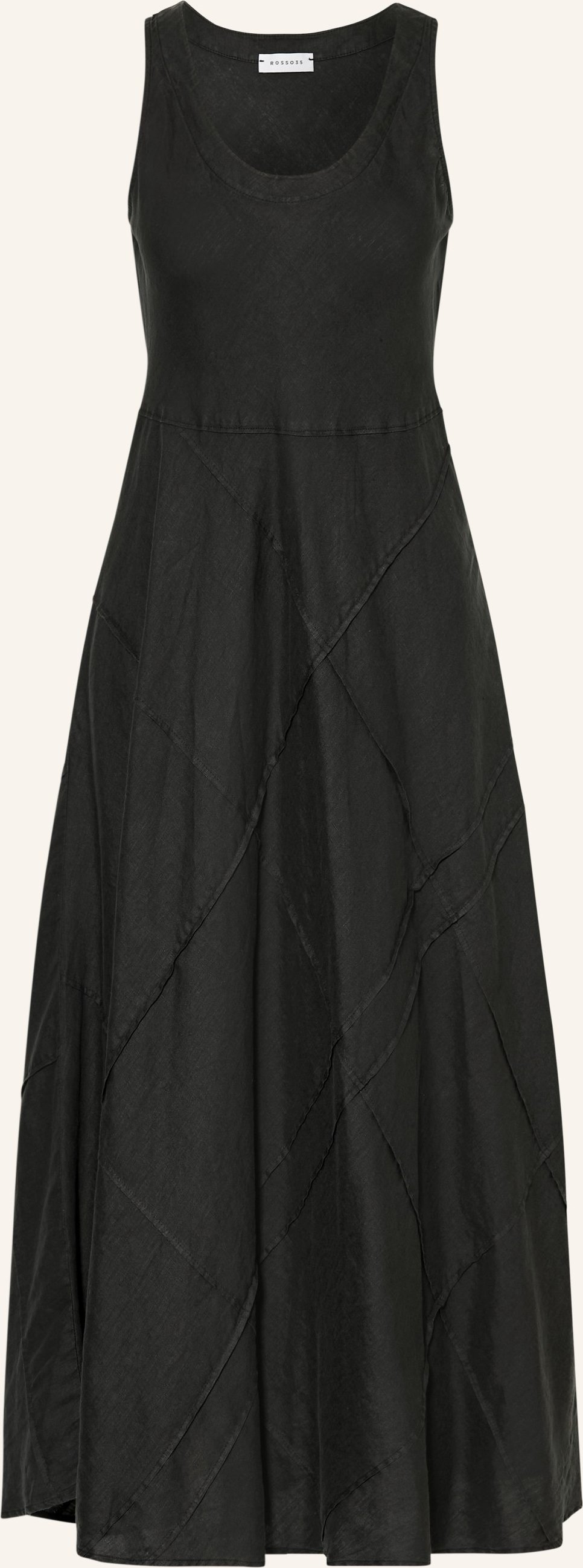 rosso35 Leinenkleid schwarz