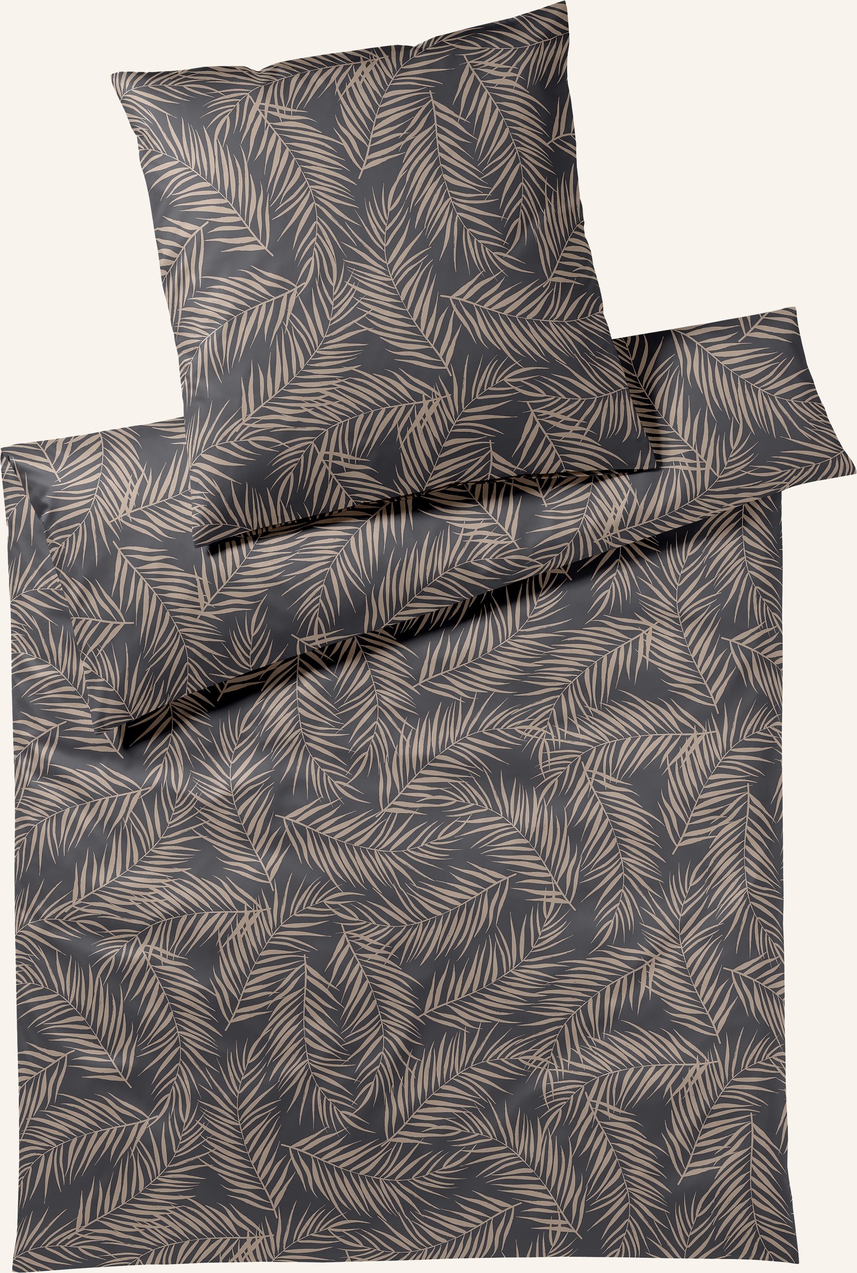 Elegante Bettwäsche Maison Leaves grau