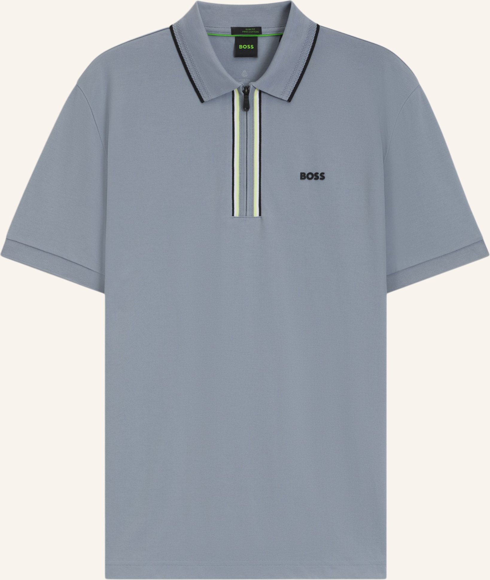 Thumbnail - Boss Poloshirt Philix Goc Slim Fit grau