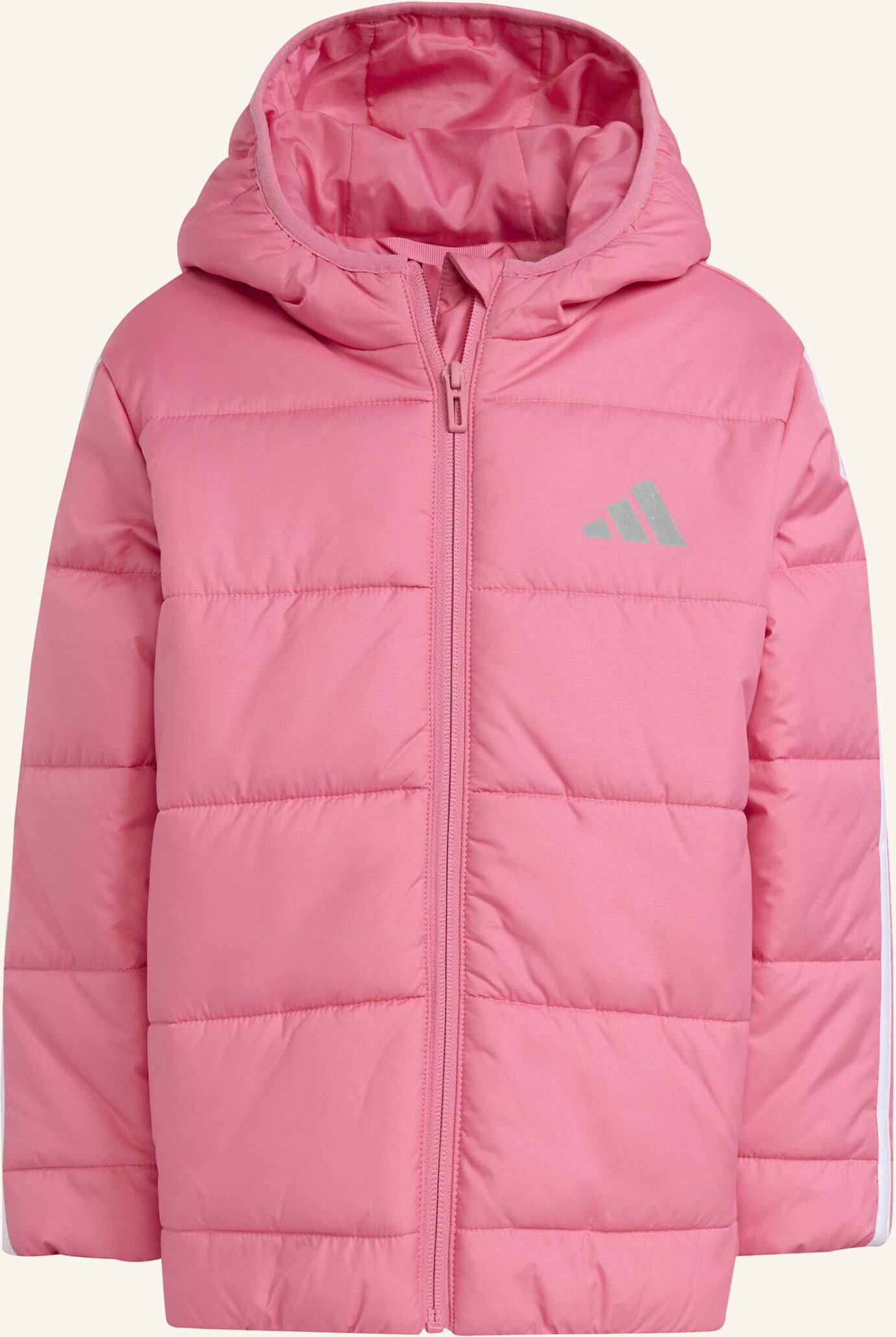 Adidas Essentials 3-Streifen Gefütterte Kinderjacke pink