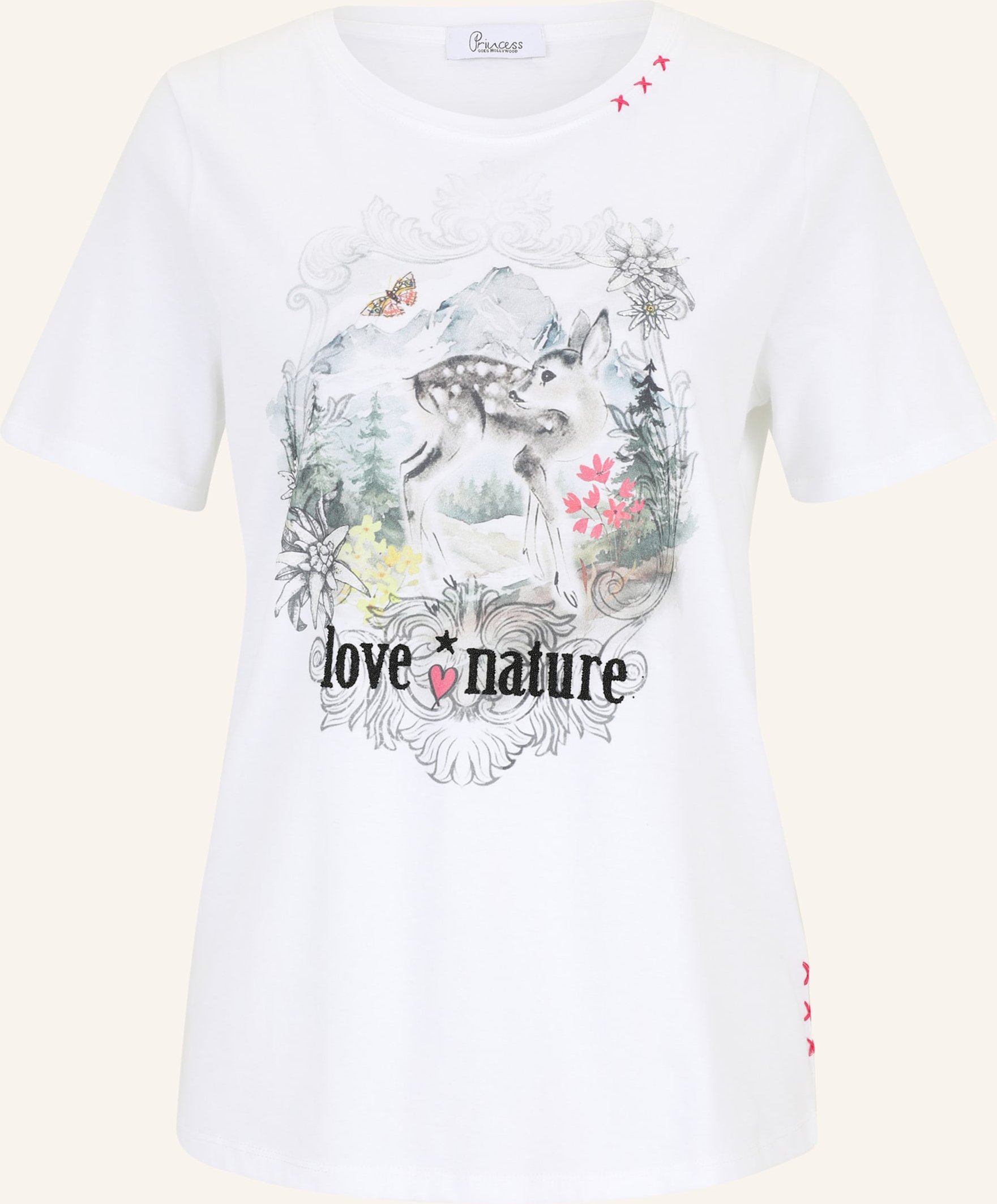 Princess Goes Hollywood T-Shirt Mit Schmucksteinen weiss