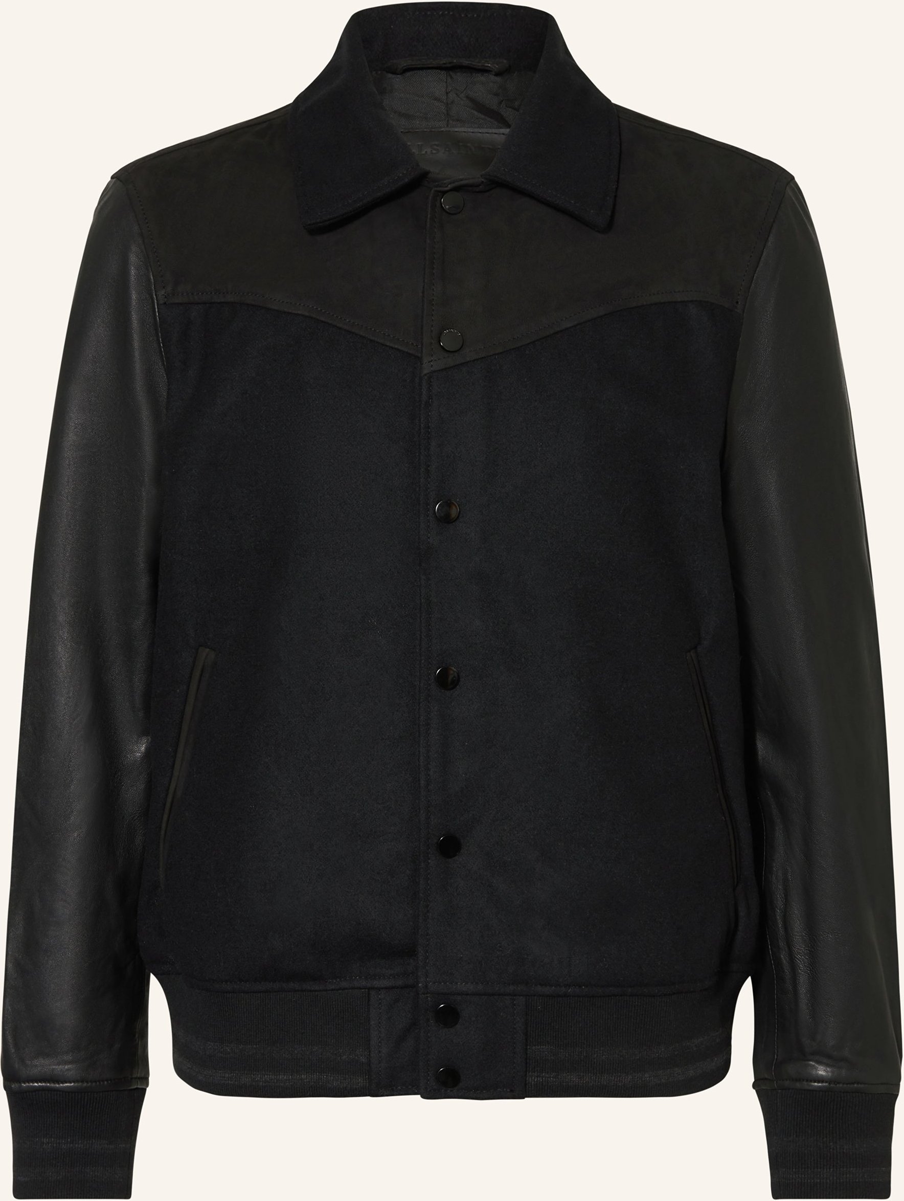 Allsaints Blouson Endleton Im Materialmix schwarz