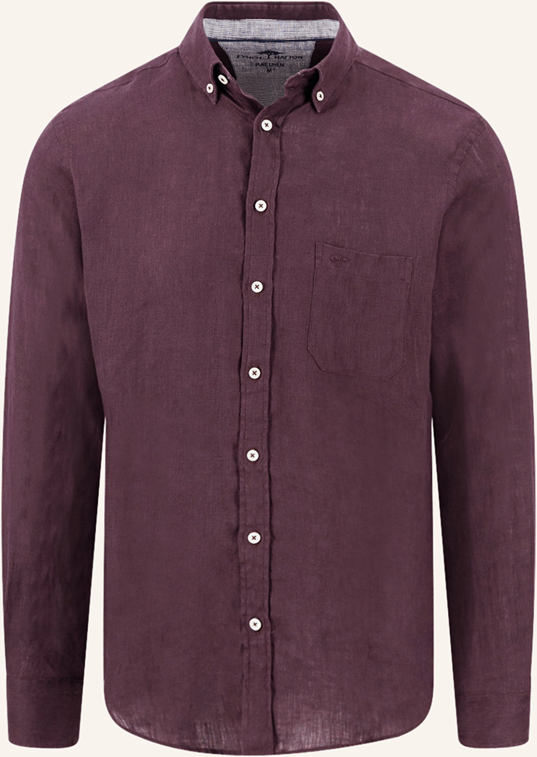 Fynch-Hatton Leinenhemd Comfort Fit lila