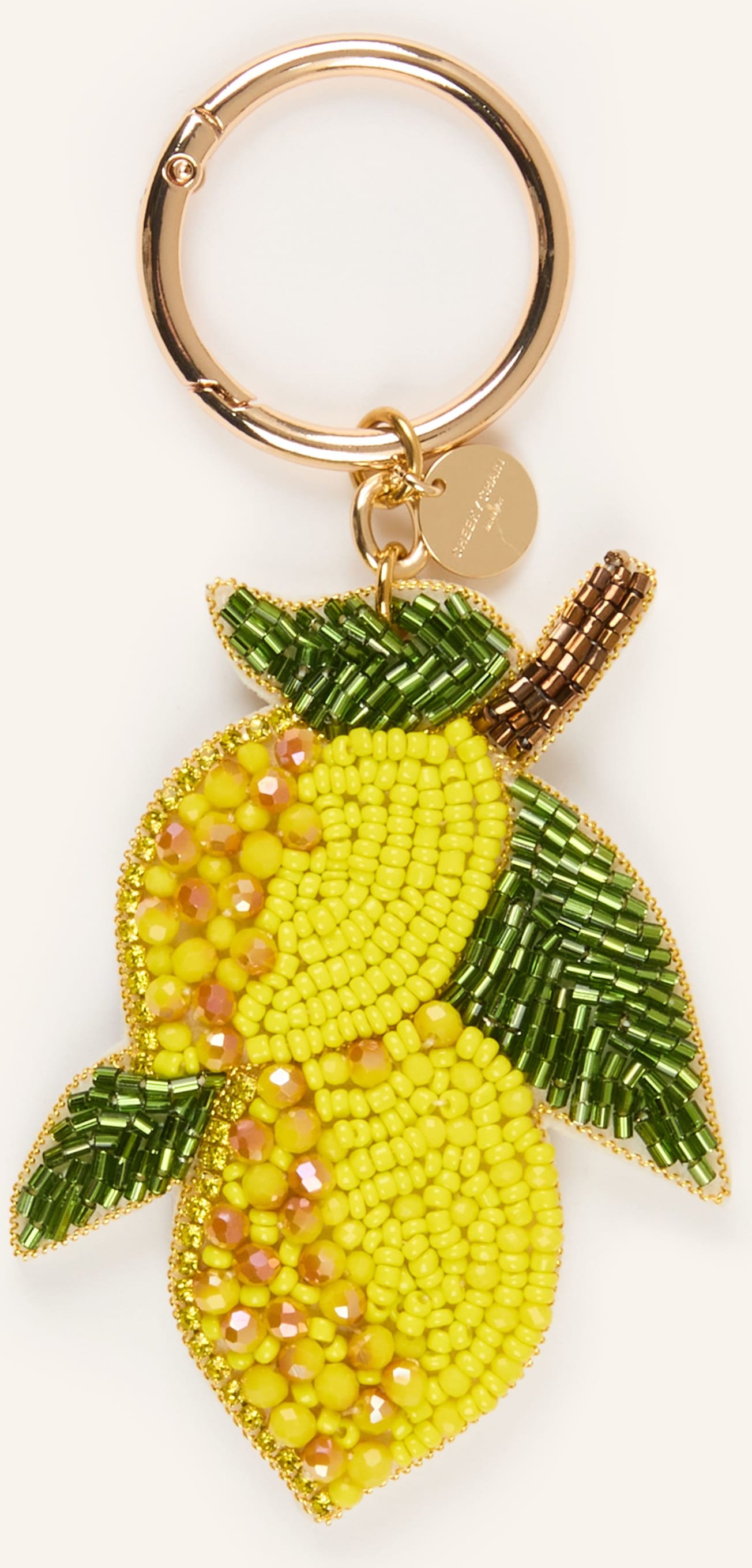 Cheeky Chain Munich Taschenanhänger Mit Schmucksteinen gelb