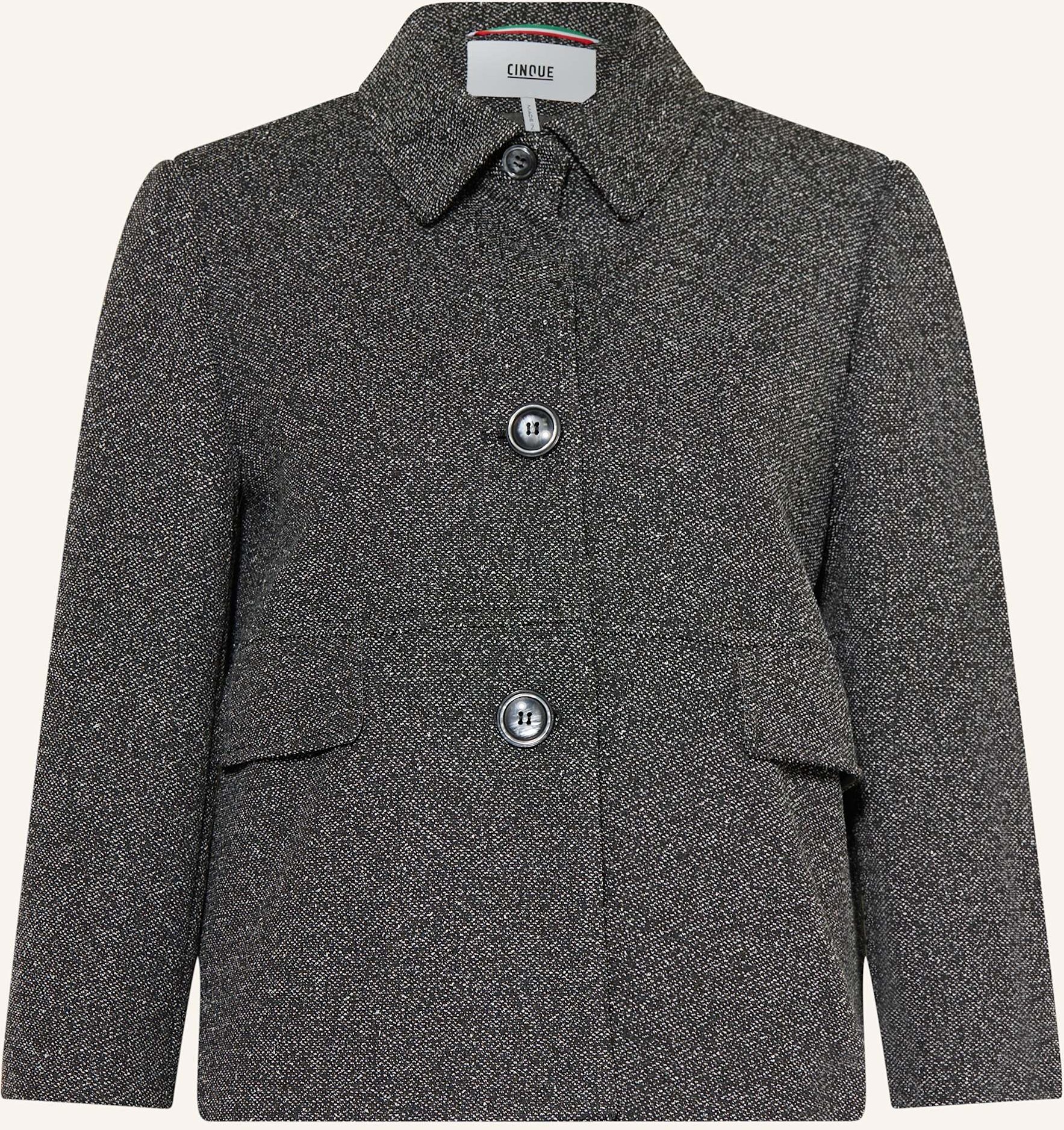 Thumbnail - Cinque Kastenjacke Cilotte Mit 3/4-Arm schwarz