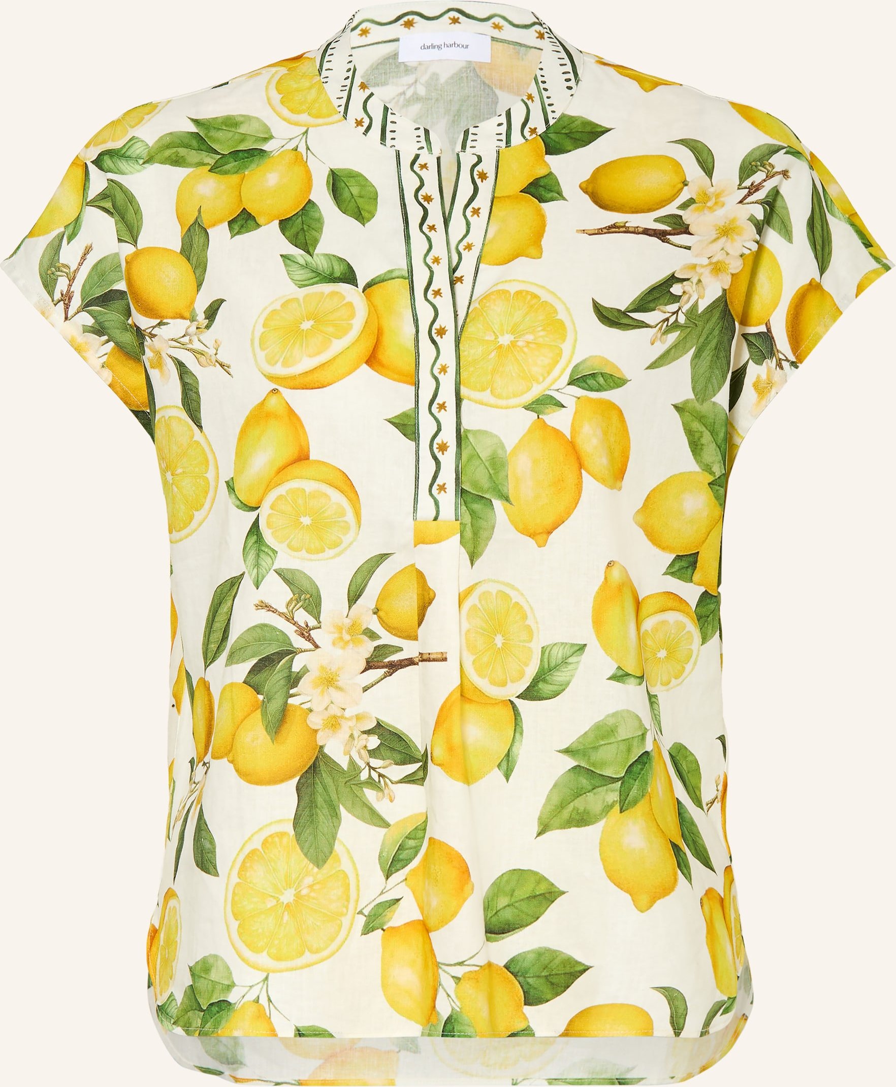 Darling Harbour Blusenshirt Mit Leinen weiss