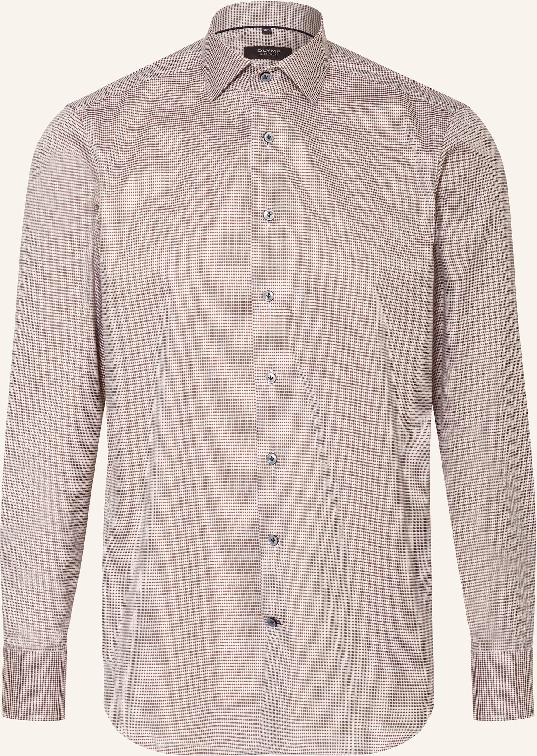 Thumbnail - Olymp Signature Hemd Signature Tailored Fit braun