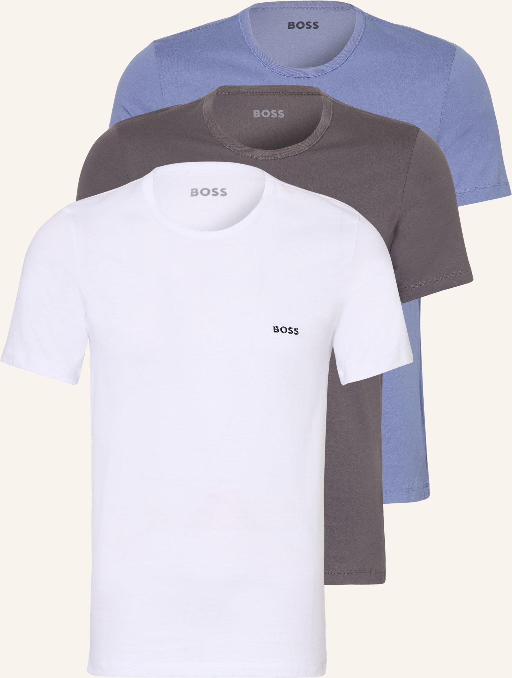 Boss 3er-Pack T-Shirts blau