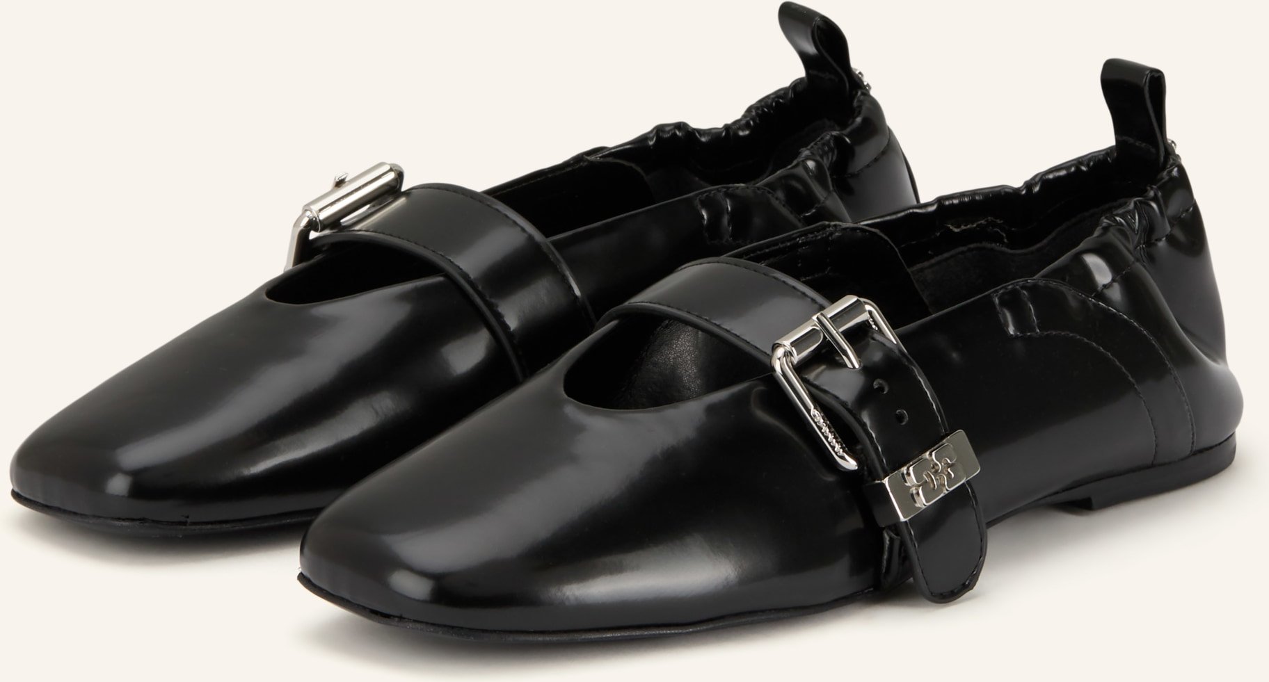 Ganni Ballerinas Box Oleatex schwarz