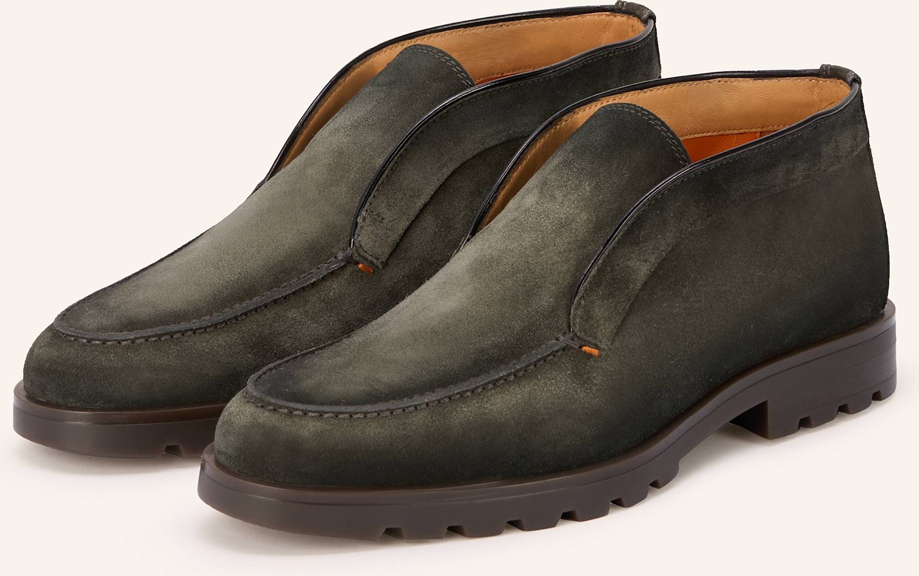 Santoni Stiefeletten Rock gruen