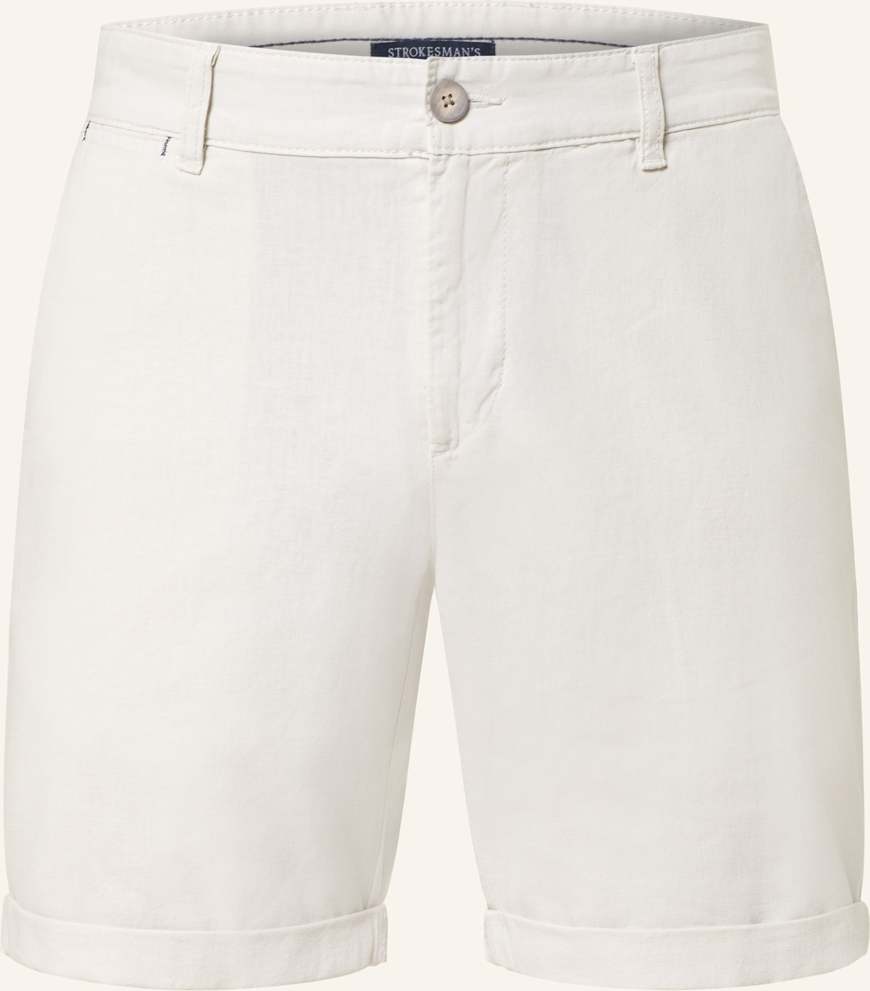 Strokesman's Chinoshorts Slim Fit Mit Leinen beige