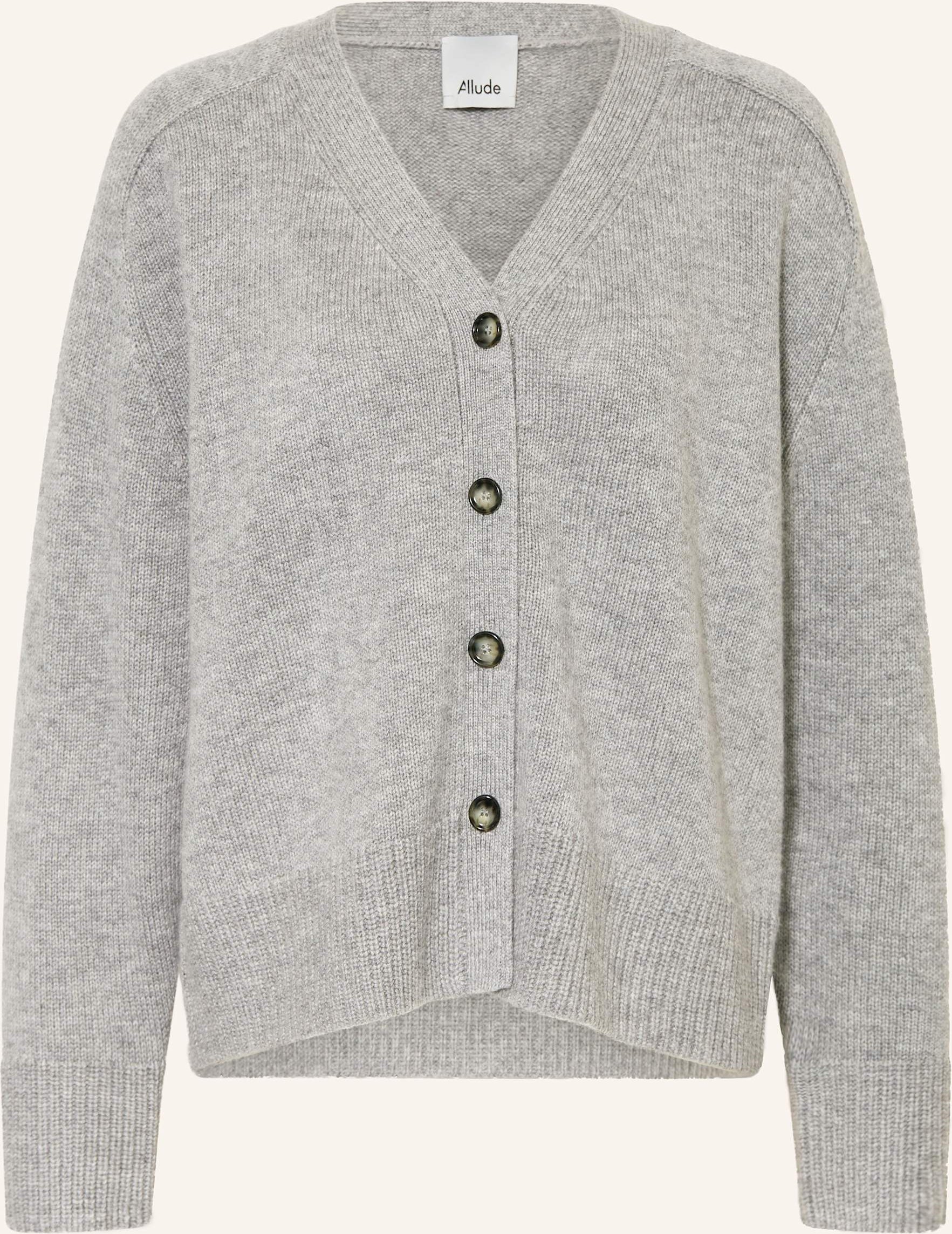Allude Strickjacke Mit Cashmere grau