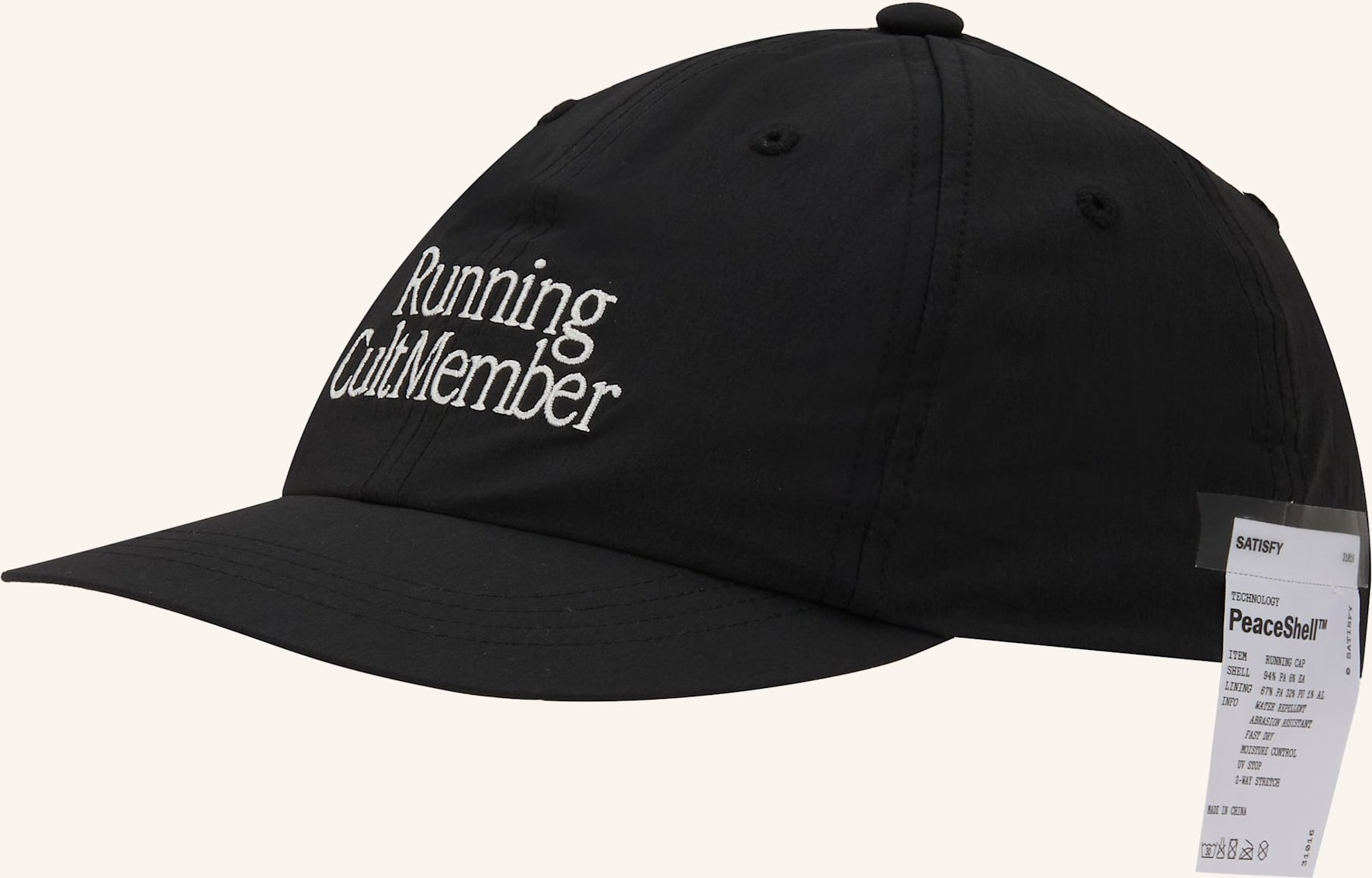 Satisfy Cap Peaceshell™ schwarz