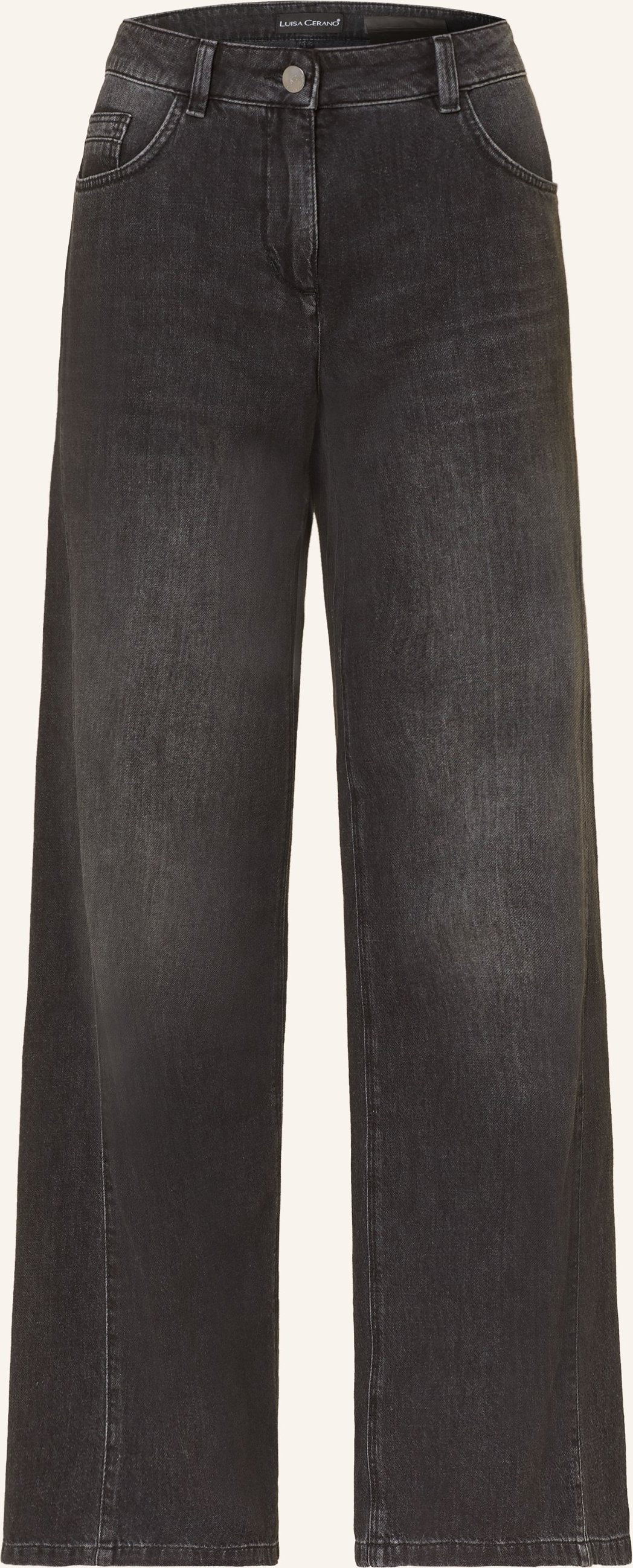Luisa Cerano Wide Leg Jeans schwarz