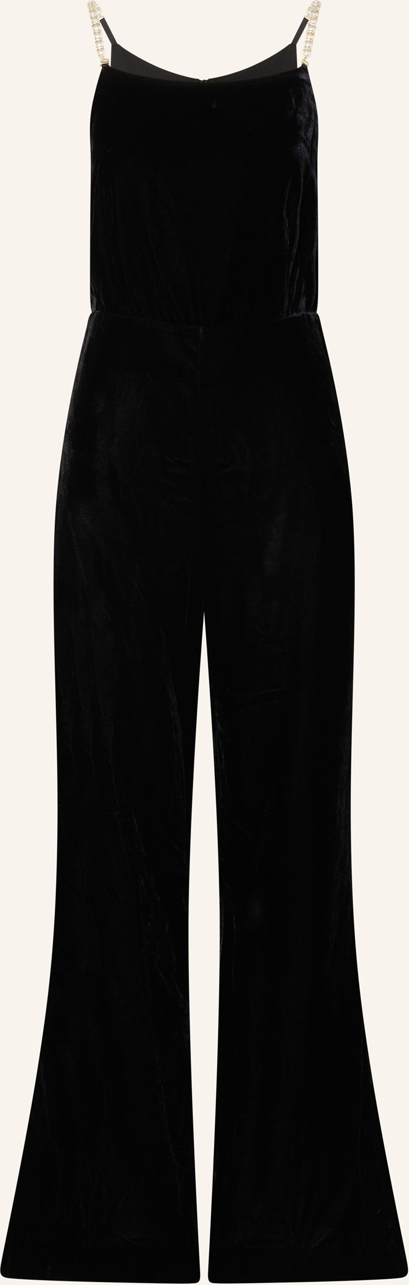 Sandro Jumpsuit Aus Samt Mit Schmuckperlen schwarz