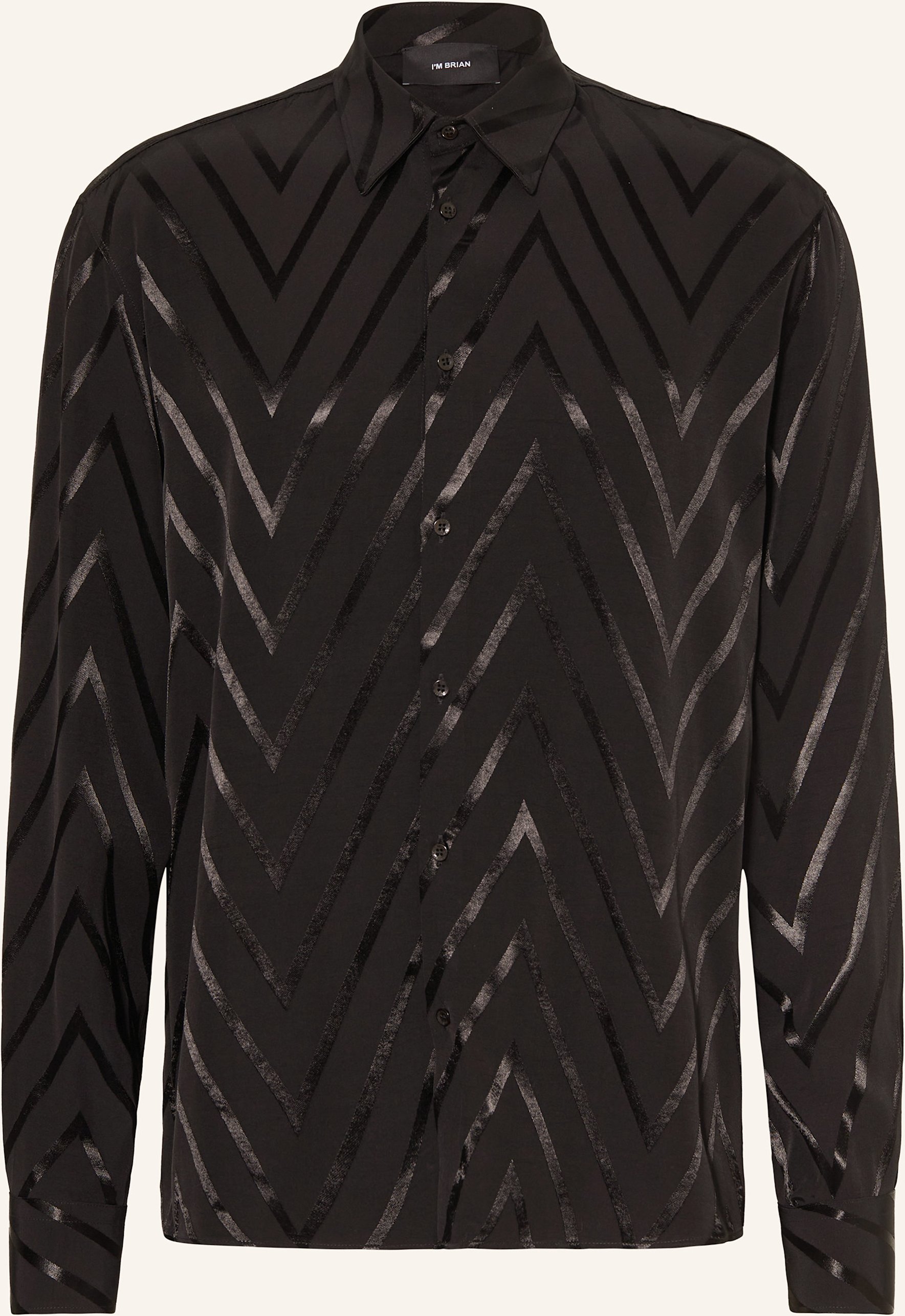 I'm Brian Satinhemd Regular Fit schwarz