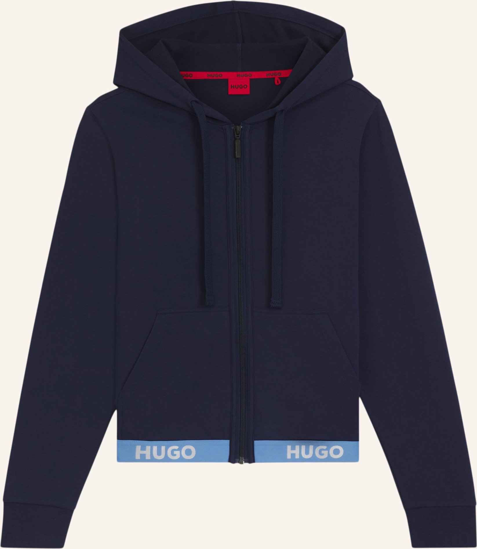 Hugo Loungewear Jacke Sporty Logo_Jacket Relaxed Fit blau