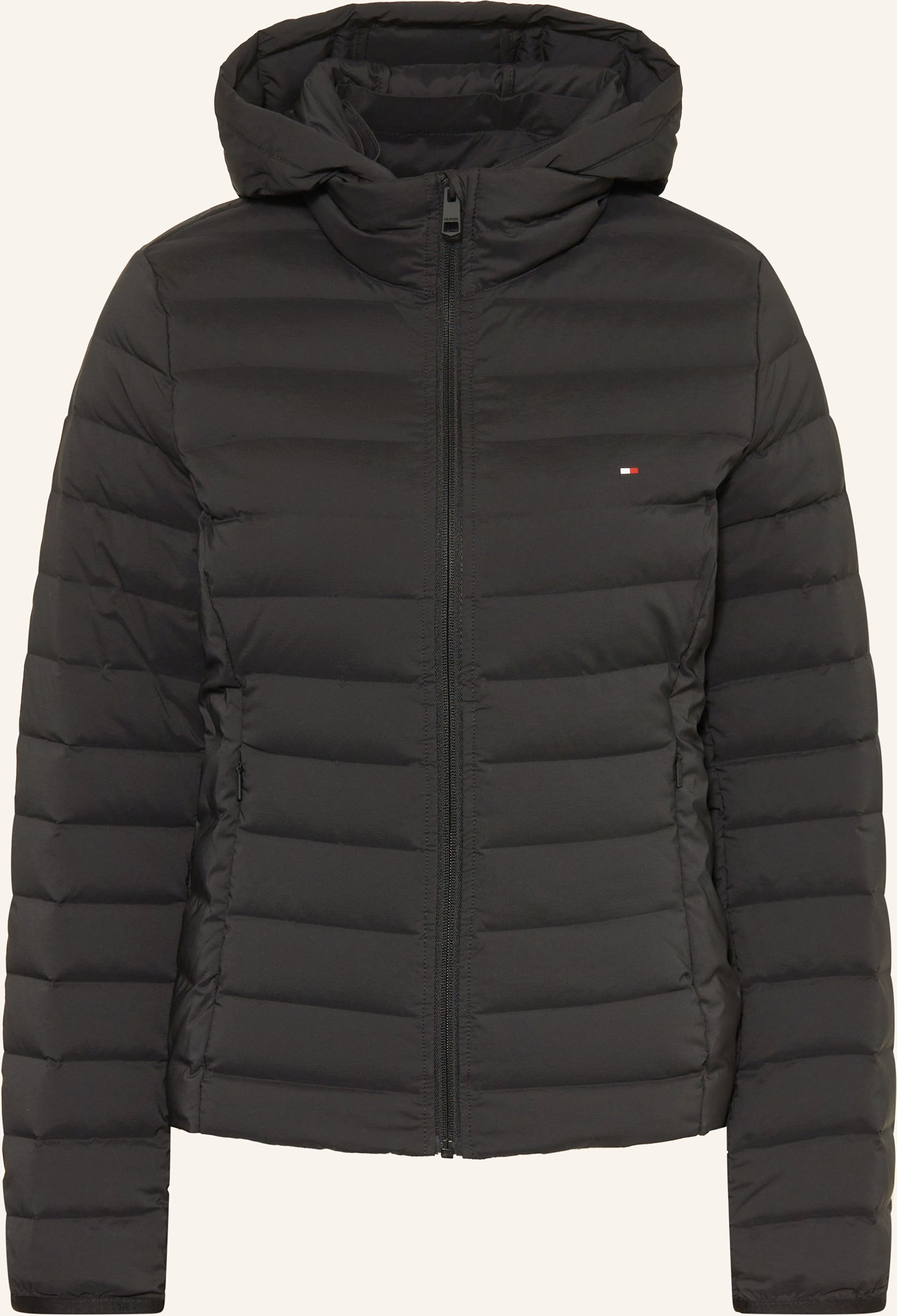 Tommy Hilfiger Lightweight-Daunenjacke Mit Abnehmbarer Kapuze schwarz