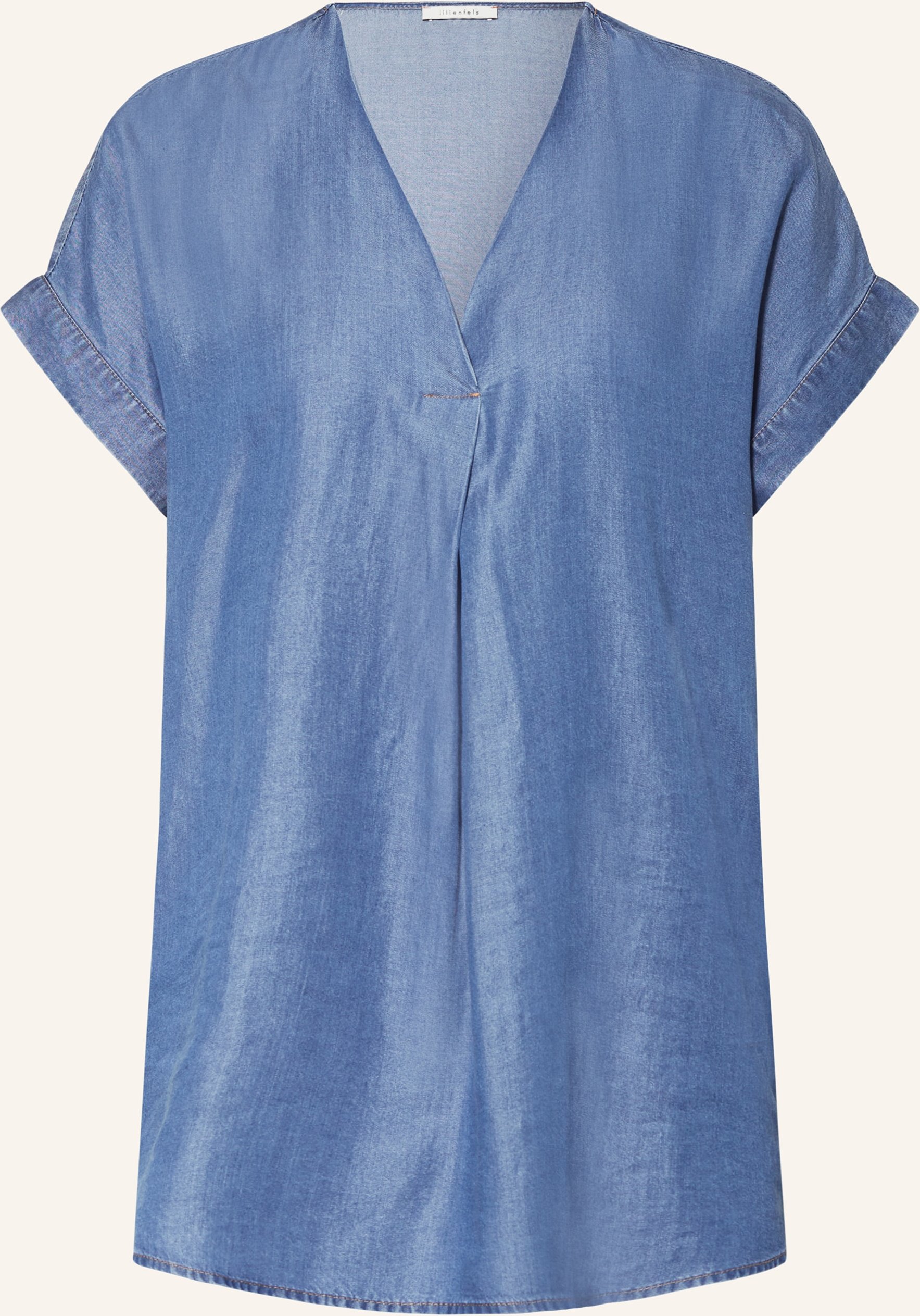 Lilienfels Blusenshirt In Jeansoptik blau
