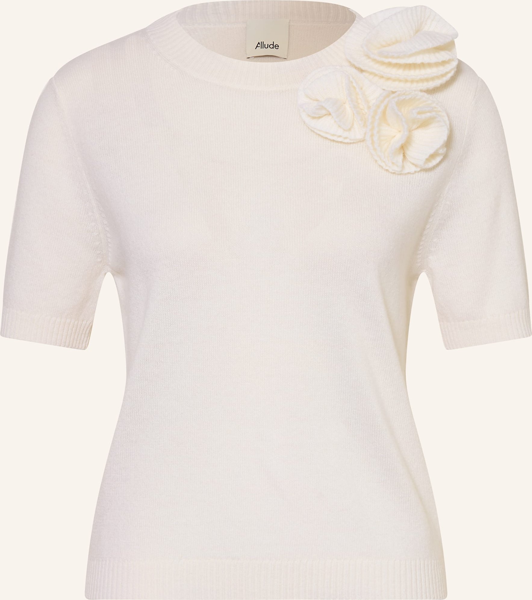 Allude Strickshirt Mit Cashmere weiss
