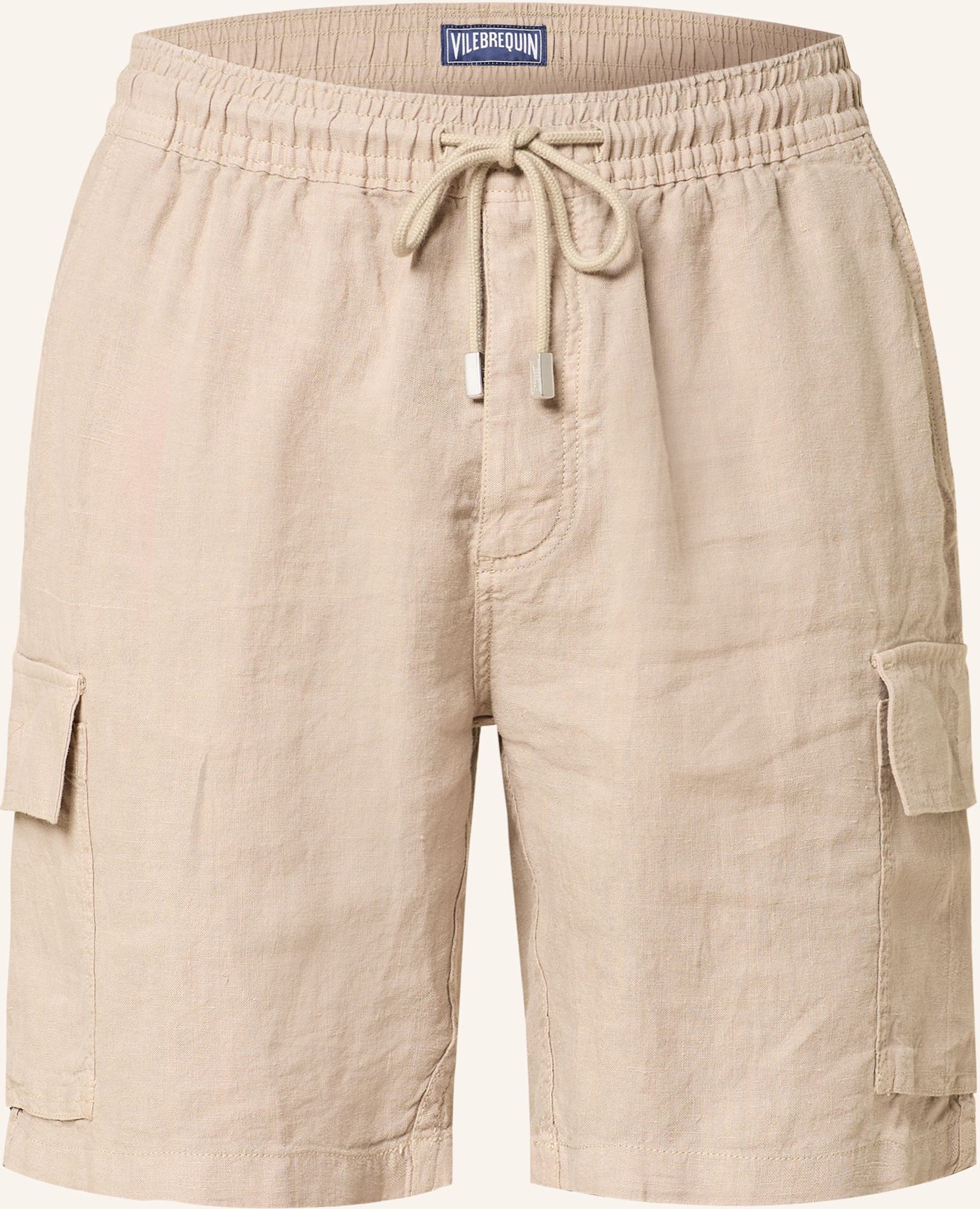 Vilebrequin Cargoshorts Thalassa Aus Leinen beige