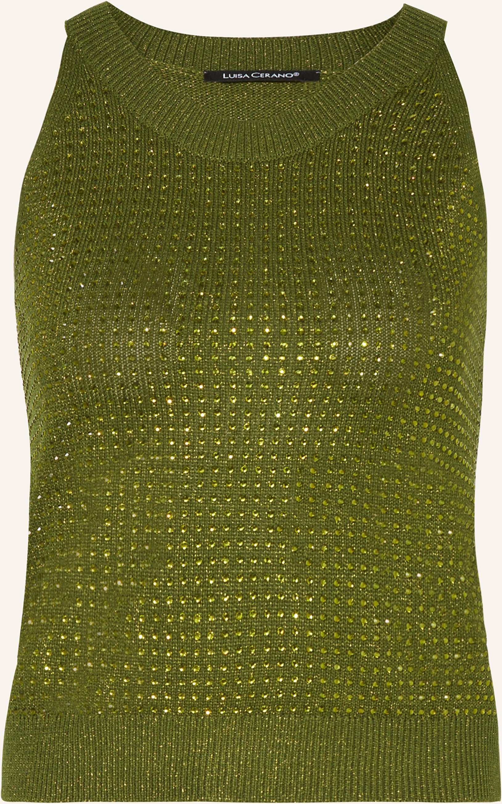 Thumbnail - Luisa Cerano Stricktop Mit Schmucksteinen gruen