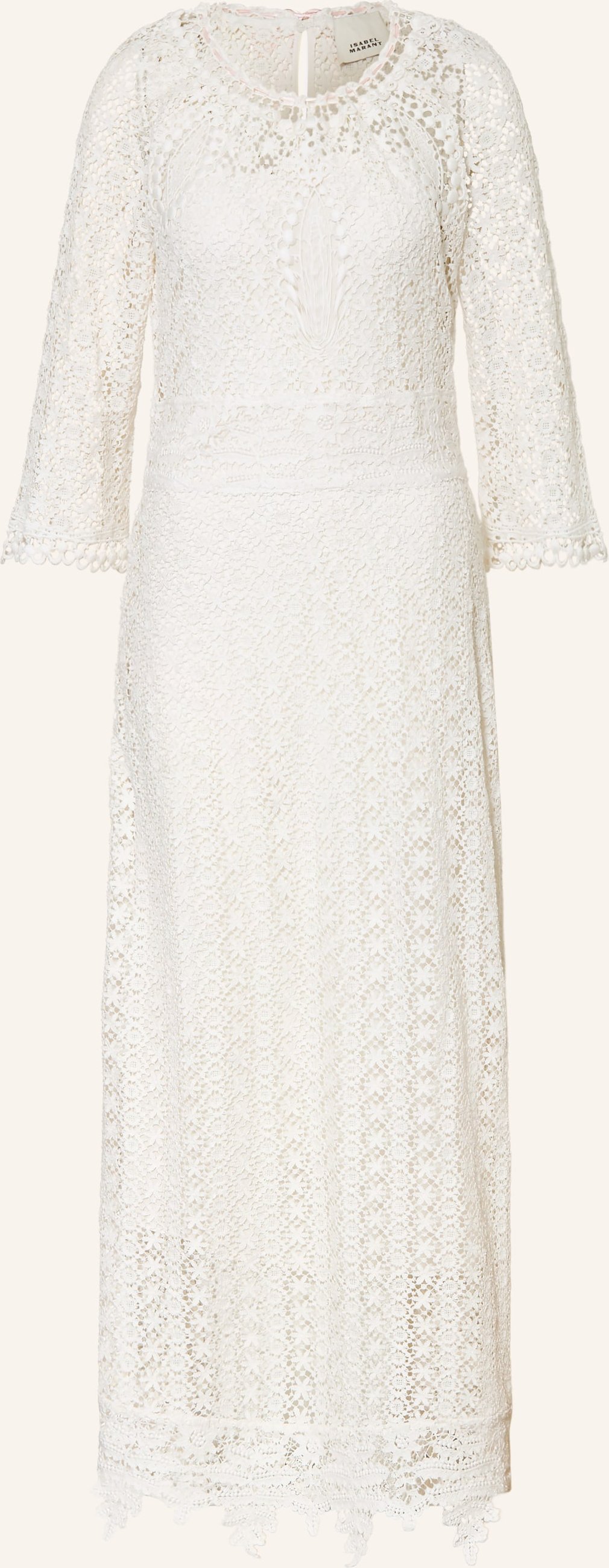 Isabel Marant Spitzenkleid Hayra Mit 3/4-Arm weiss