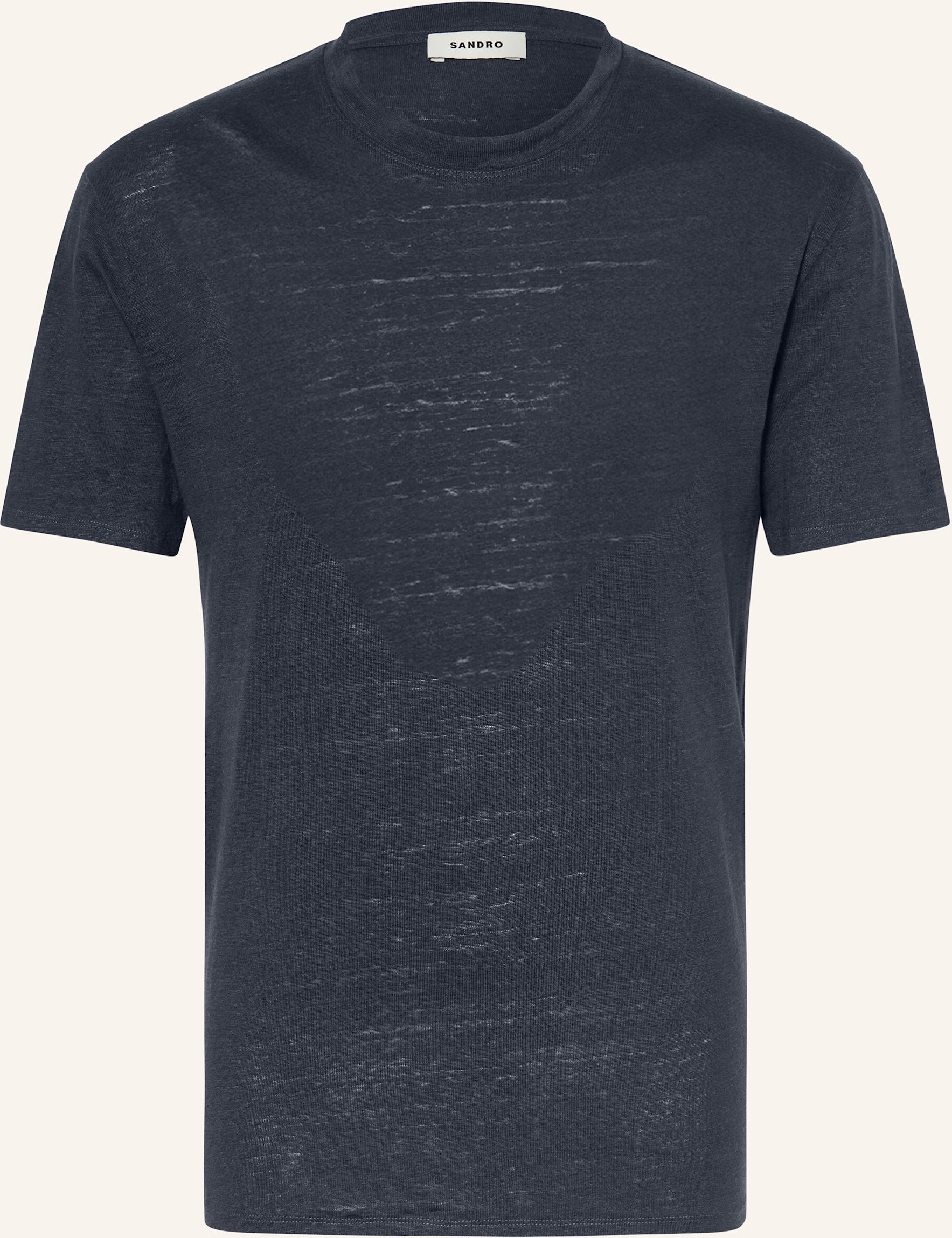 Sandro T-Shirt Aus Leinen blau