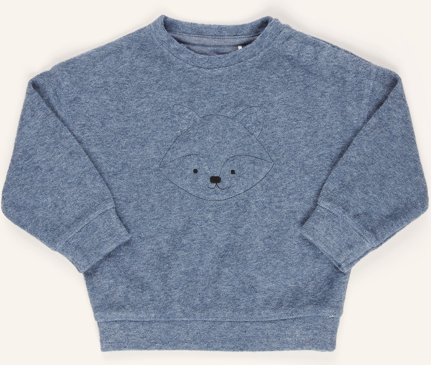 Warmes Sweatshirt mit Frontapplikation und Struktur