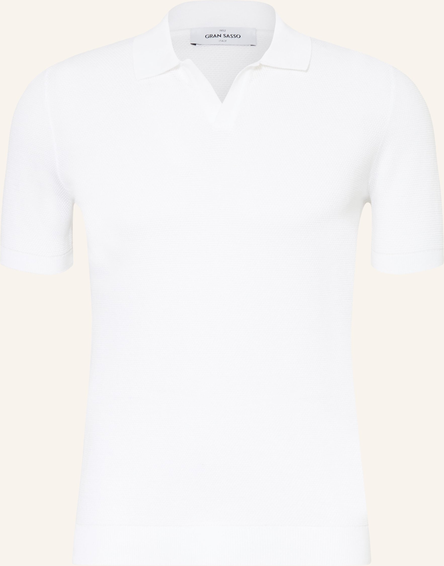 Gran Sasso Piqué-Poloshirt weiss