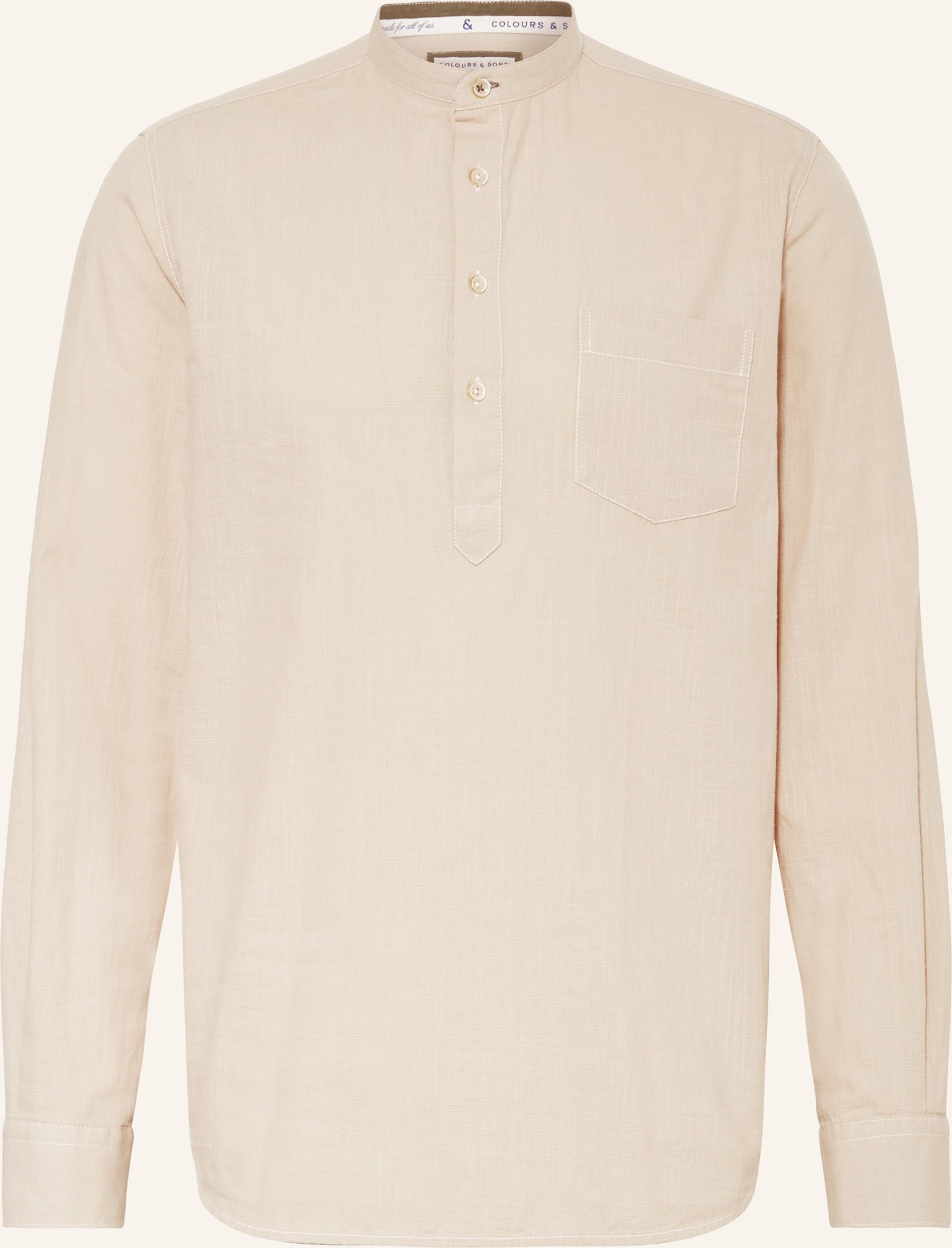 Colours & Sons Hemd Comfort Fit beige