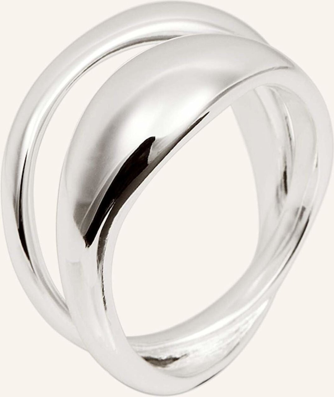 Pompidou Ring Chubby Two-In-One Ring By Glambou silber