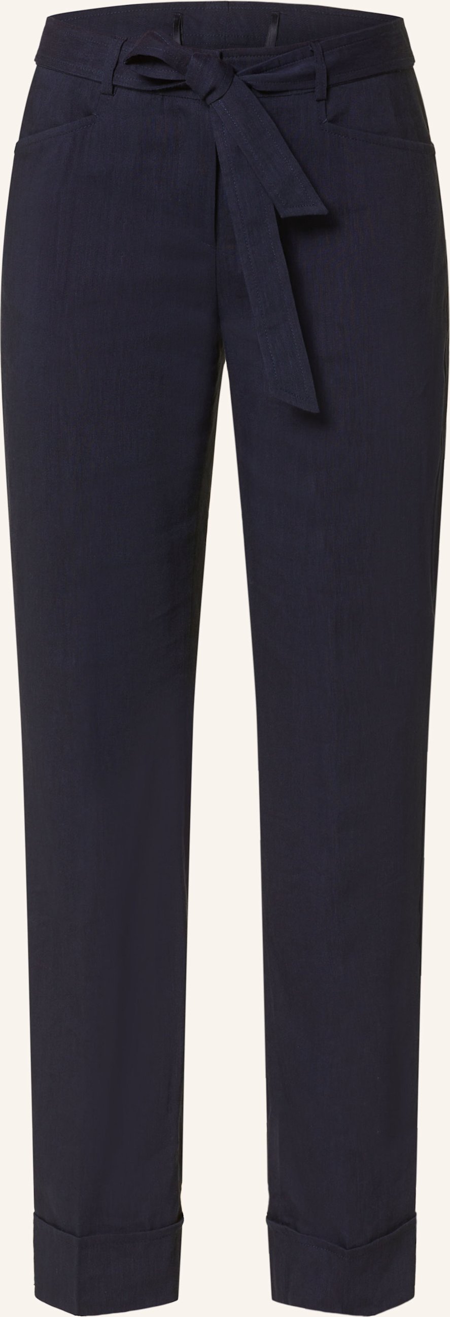 Nvsco Paperbag-Hose Teresa Mit Leinen blau