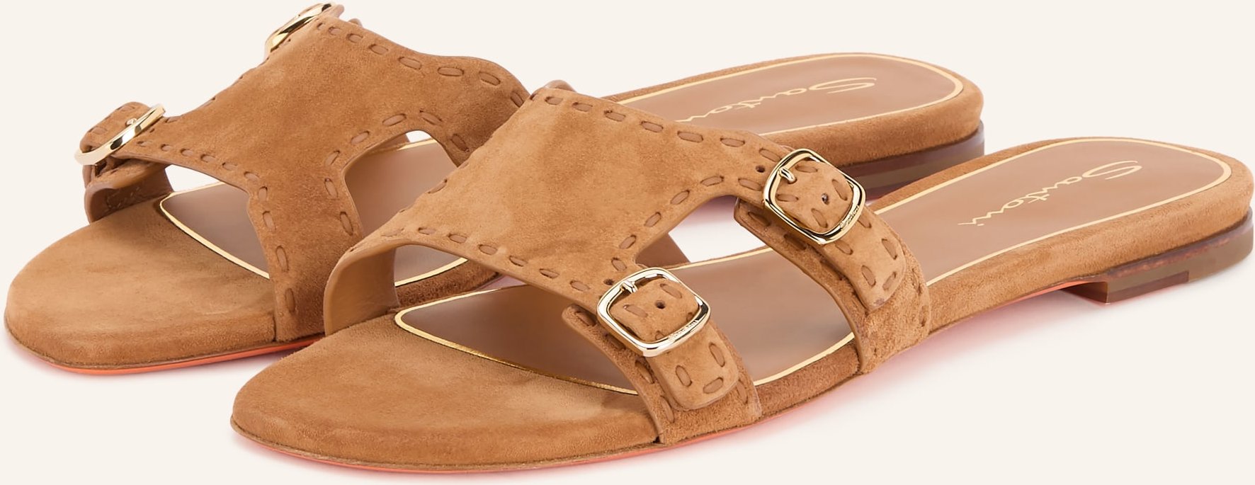 Santoni Pantoletten Didiflair braun