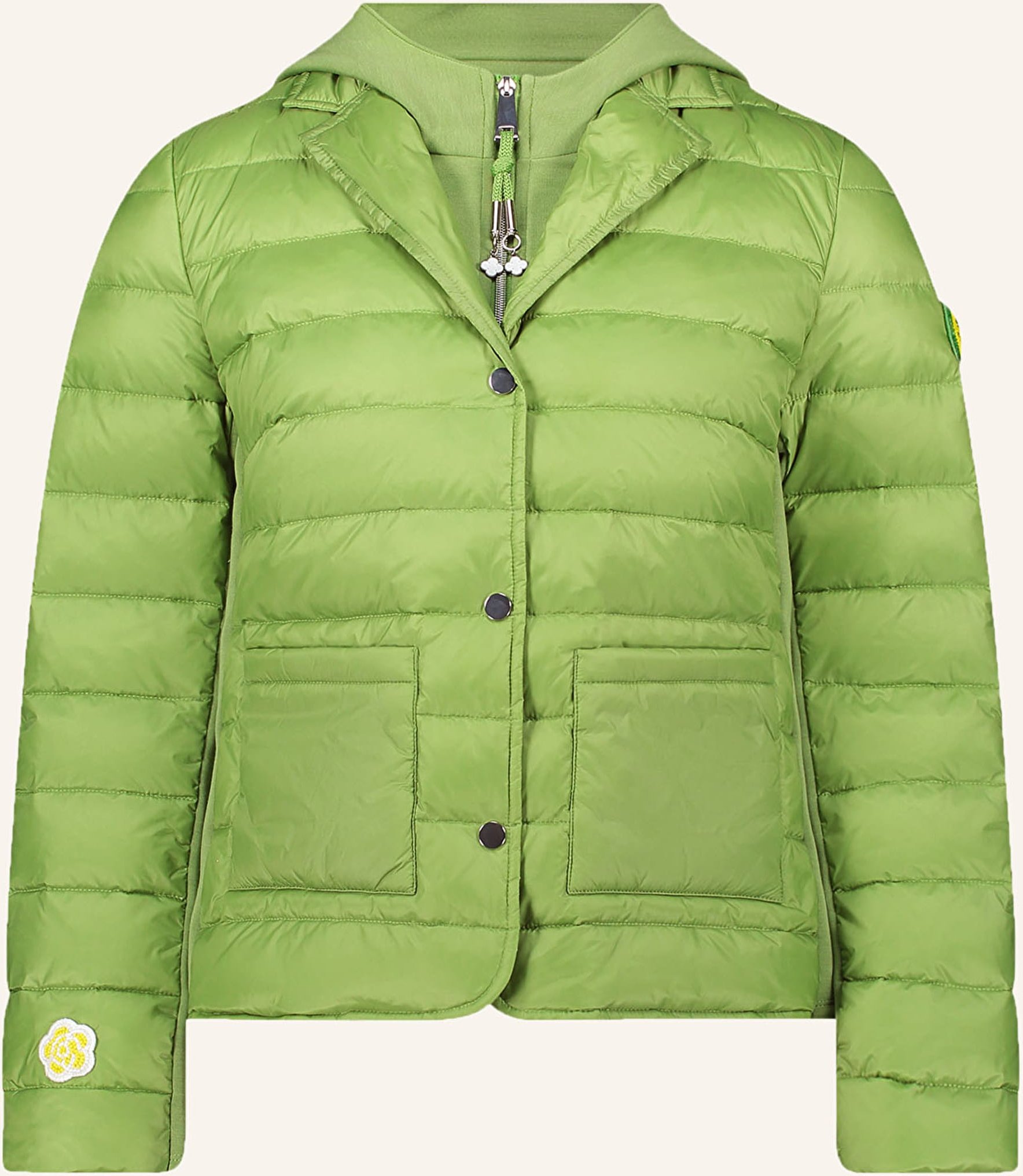 Cartoon Steppjacke Mit Herausnehmbarer Blende gruen