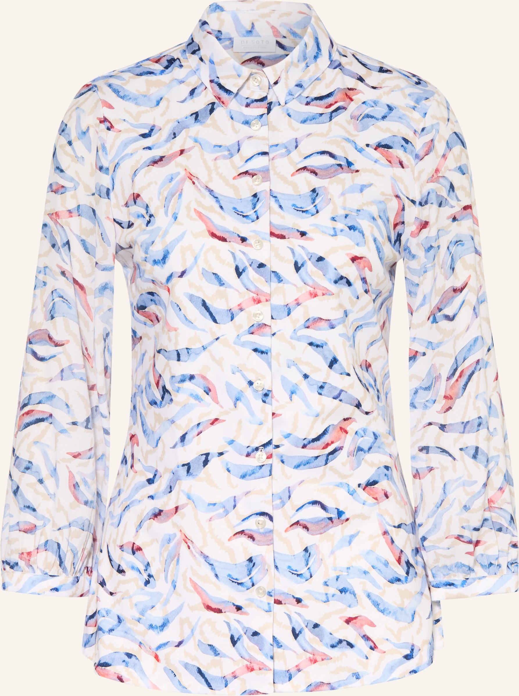 Desoto Hemdbluse Pia Mit 3/4-Arm blau