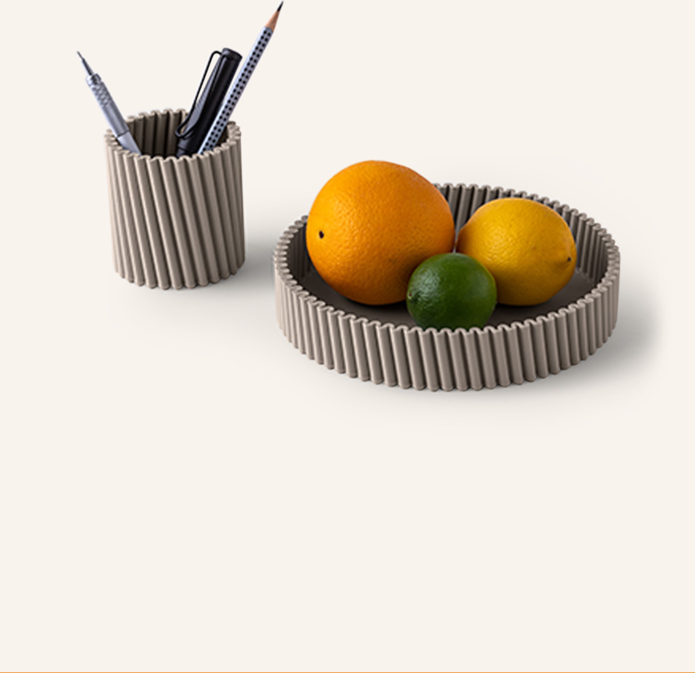 Bfriends Bene Set Bfriends: Tablett Und Stiftehalter beige