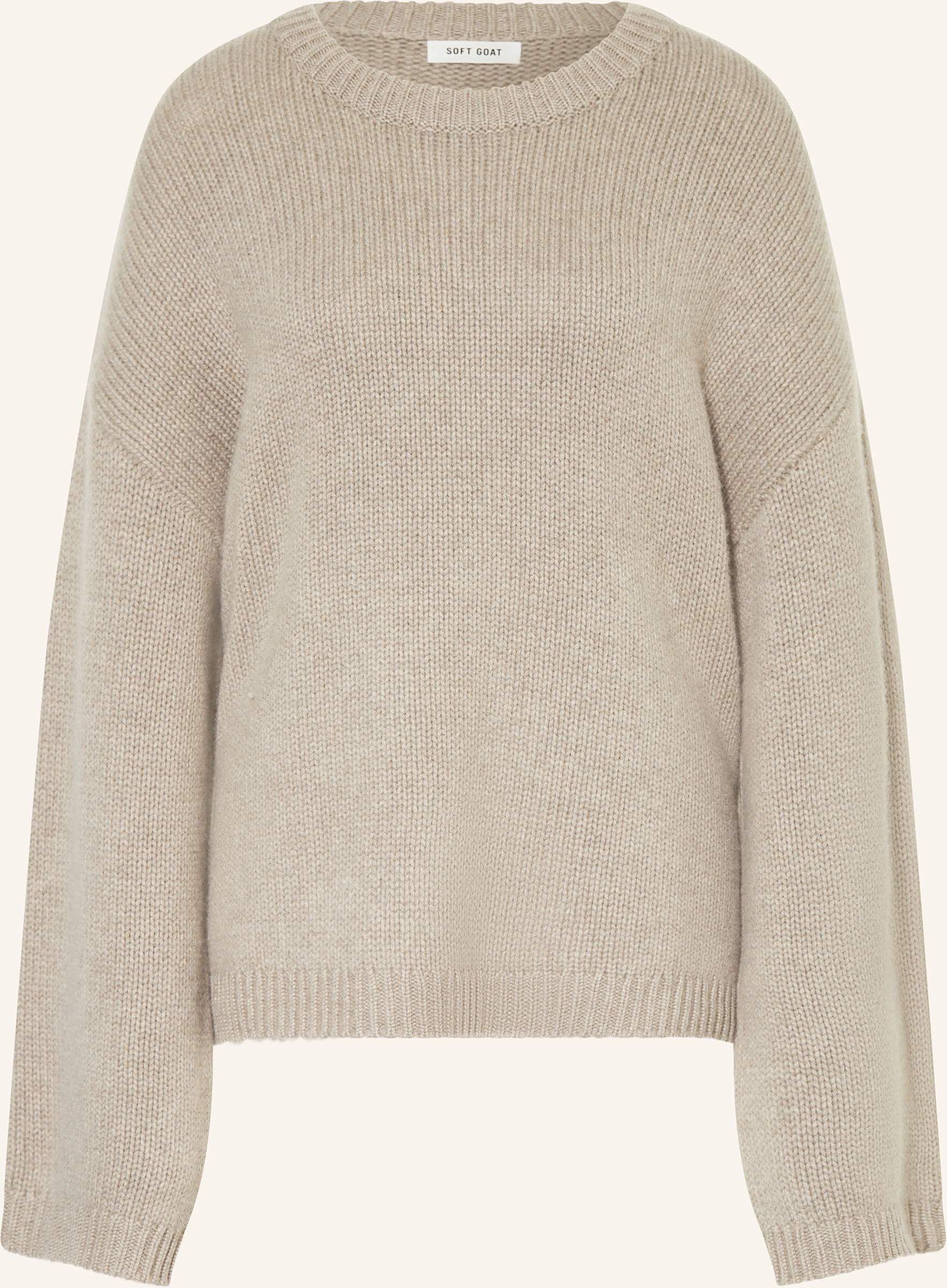 Soft Goat Cashmere-Pullover grau