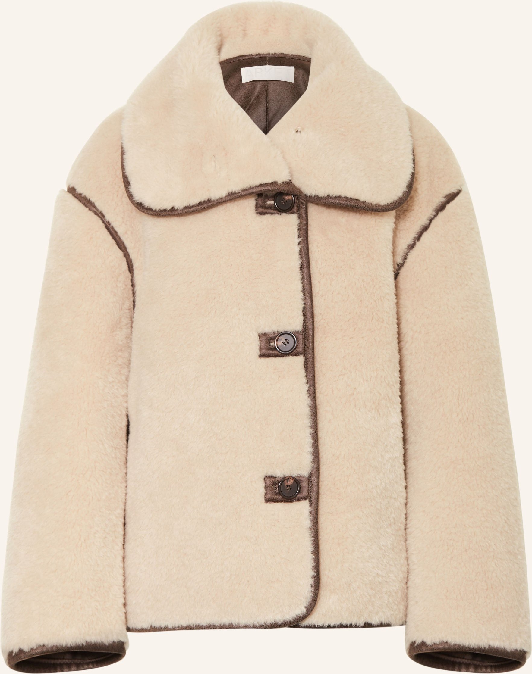 Arket Kunstfell-Jacke beige