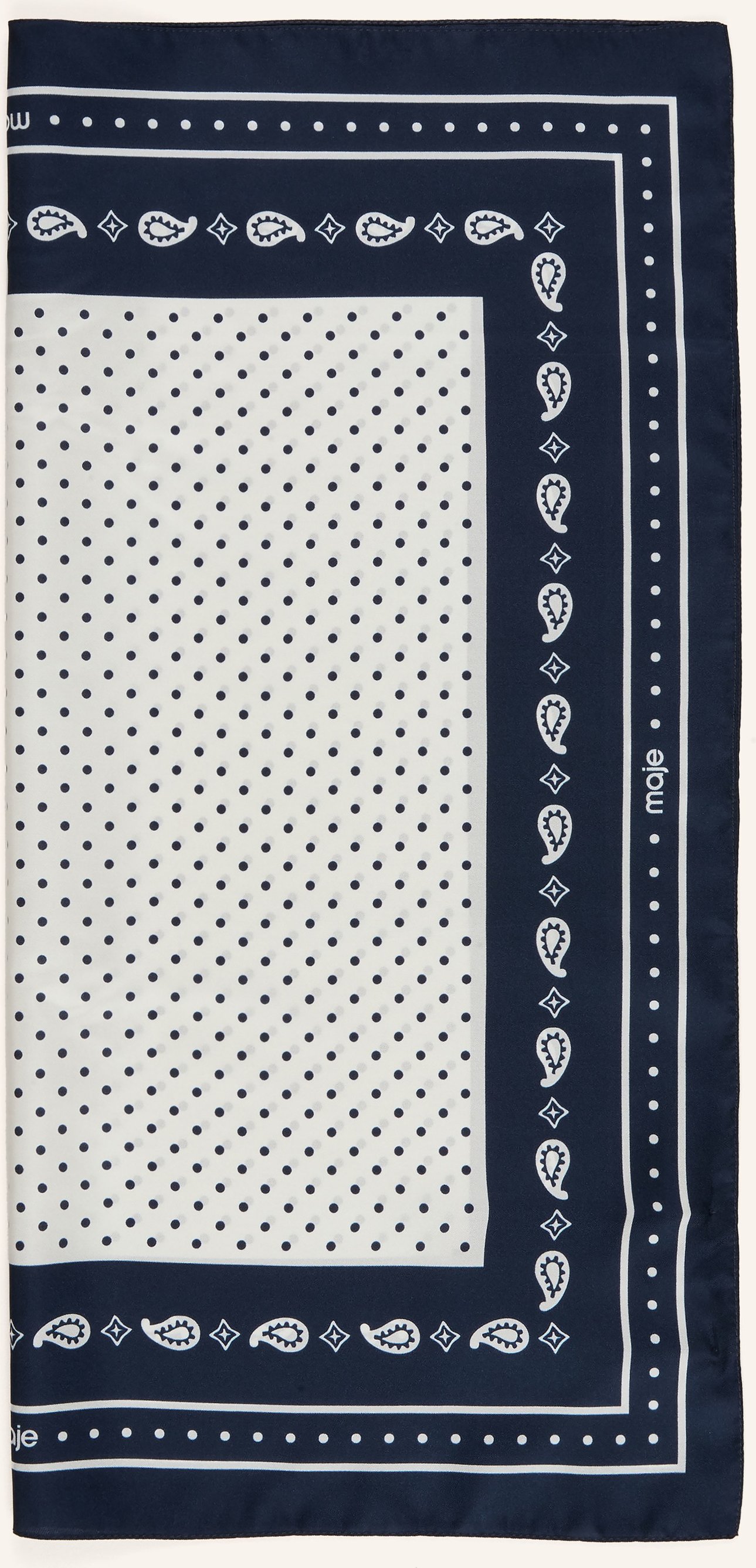 Maje Seidentuch blau