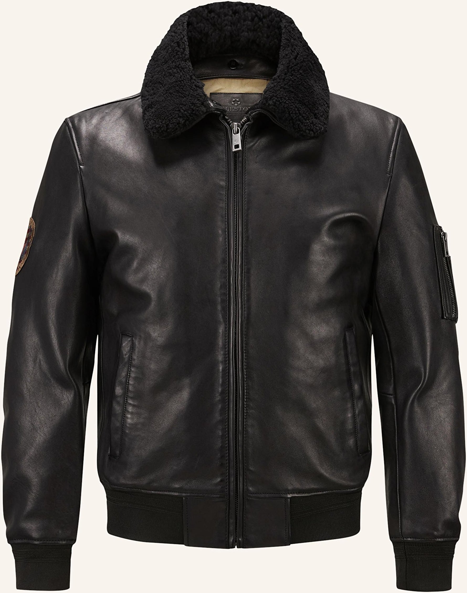 Thumbnail - Milestone Lederjacke Mstom schwarz