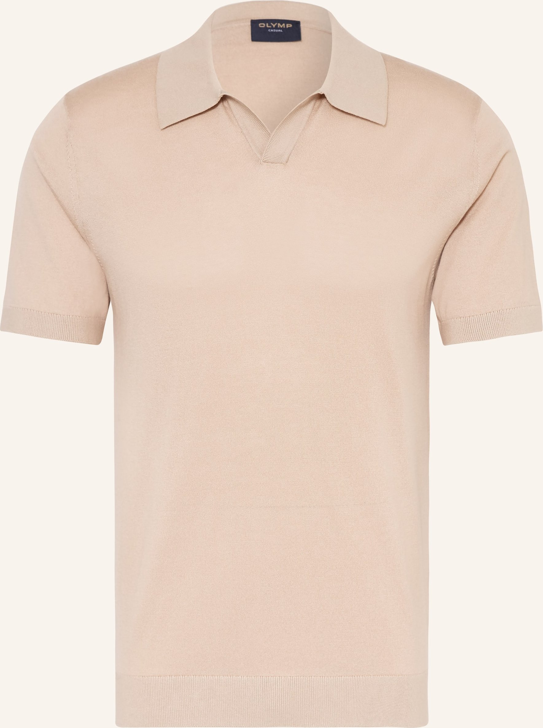 Thumbnail - Olymp Strick-Poloshirt beige
