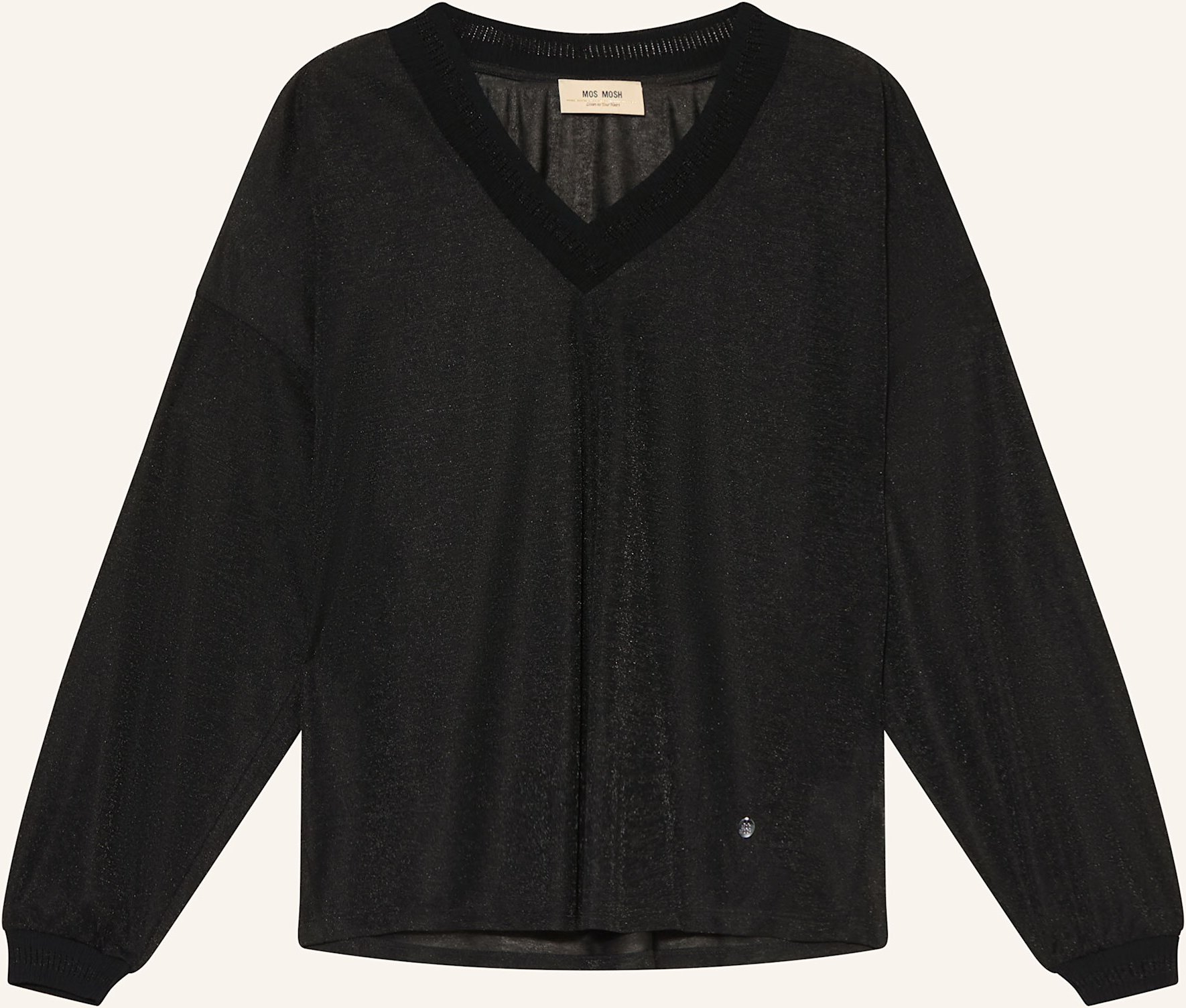 Thumbnail - Mos Mosh Pullover Mmkilana Mit Glitzergarn schwarz