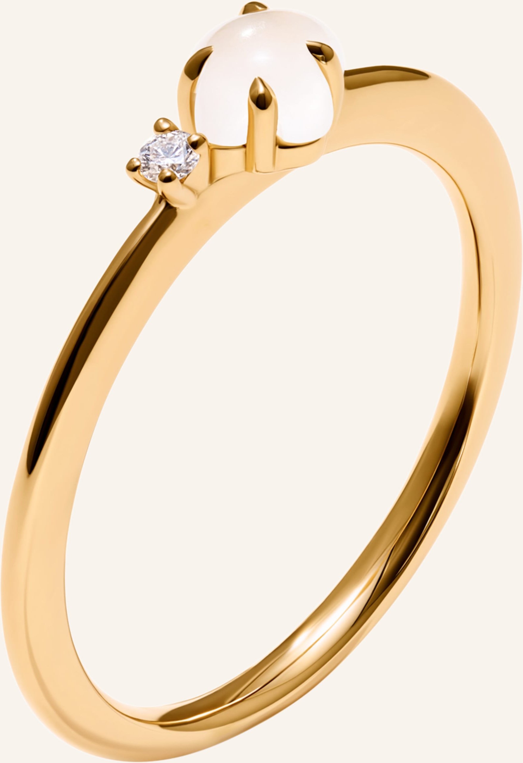 Vieri Ring Wolke Milchquarz Brillant Klein rosegold