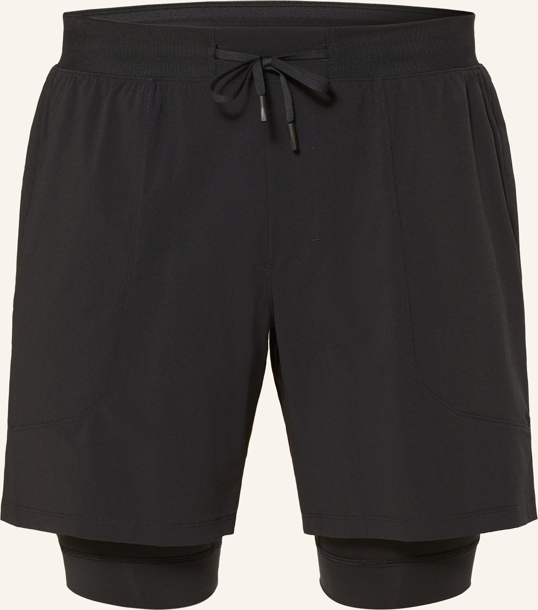 Lululemon 2-In-1-Trainingsshorts License To Train 7in schwarz