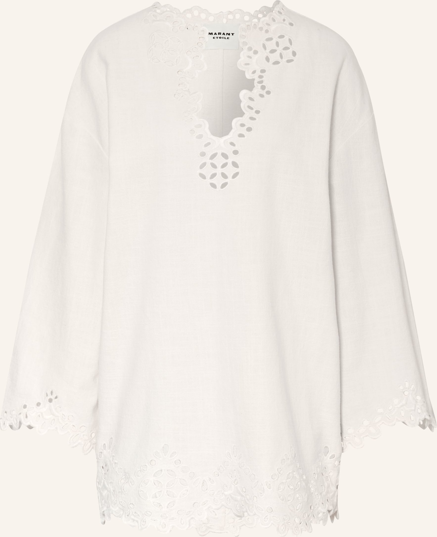 Marant Étoile Kleid Sherazade Mit Lochspitze weiss