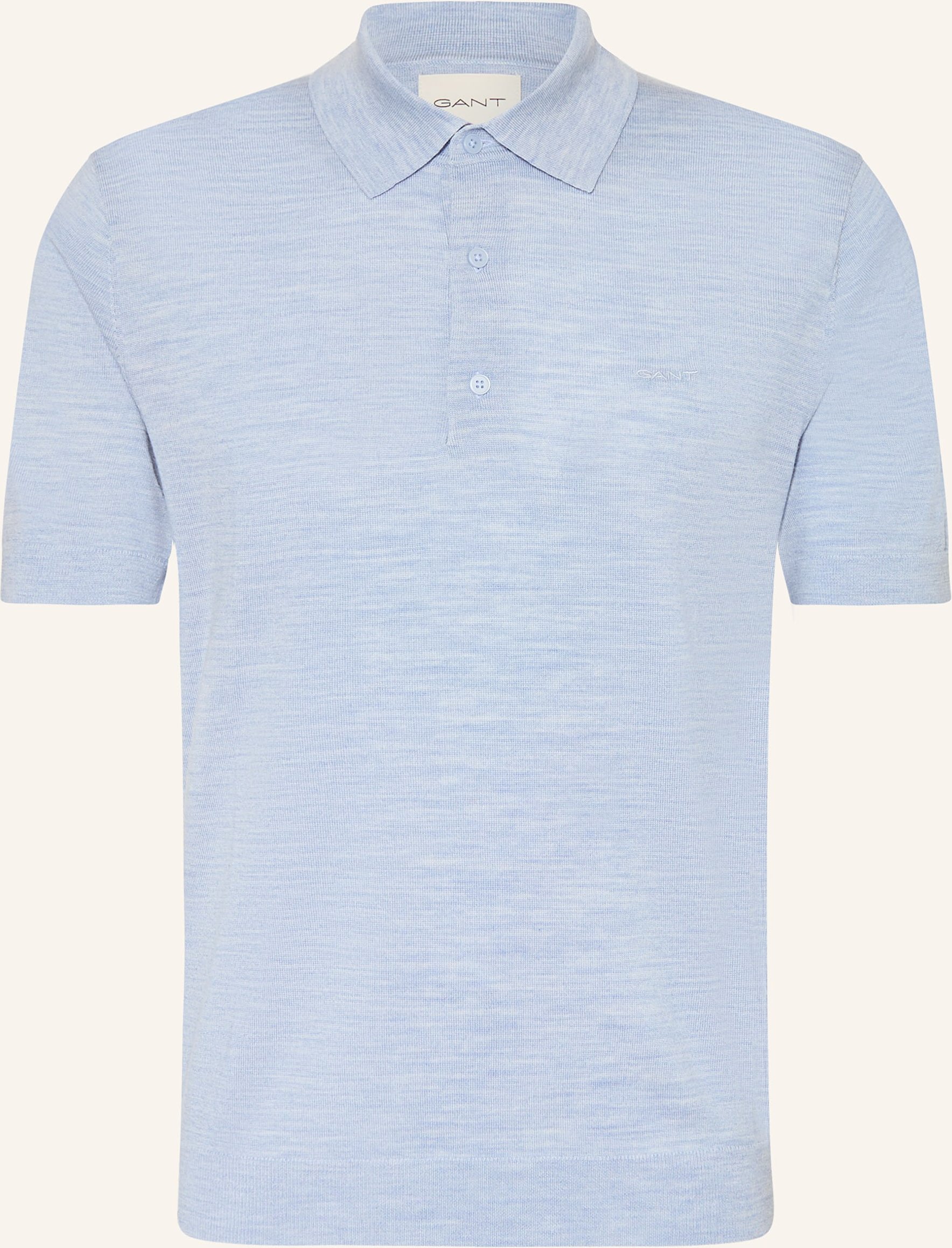 Gant Strick-Poloshirt Regular Fit Aus Merinowolle blau