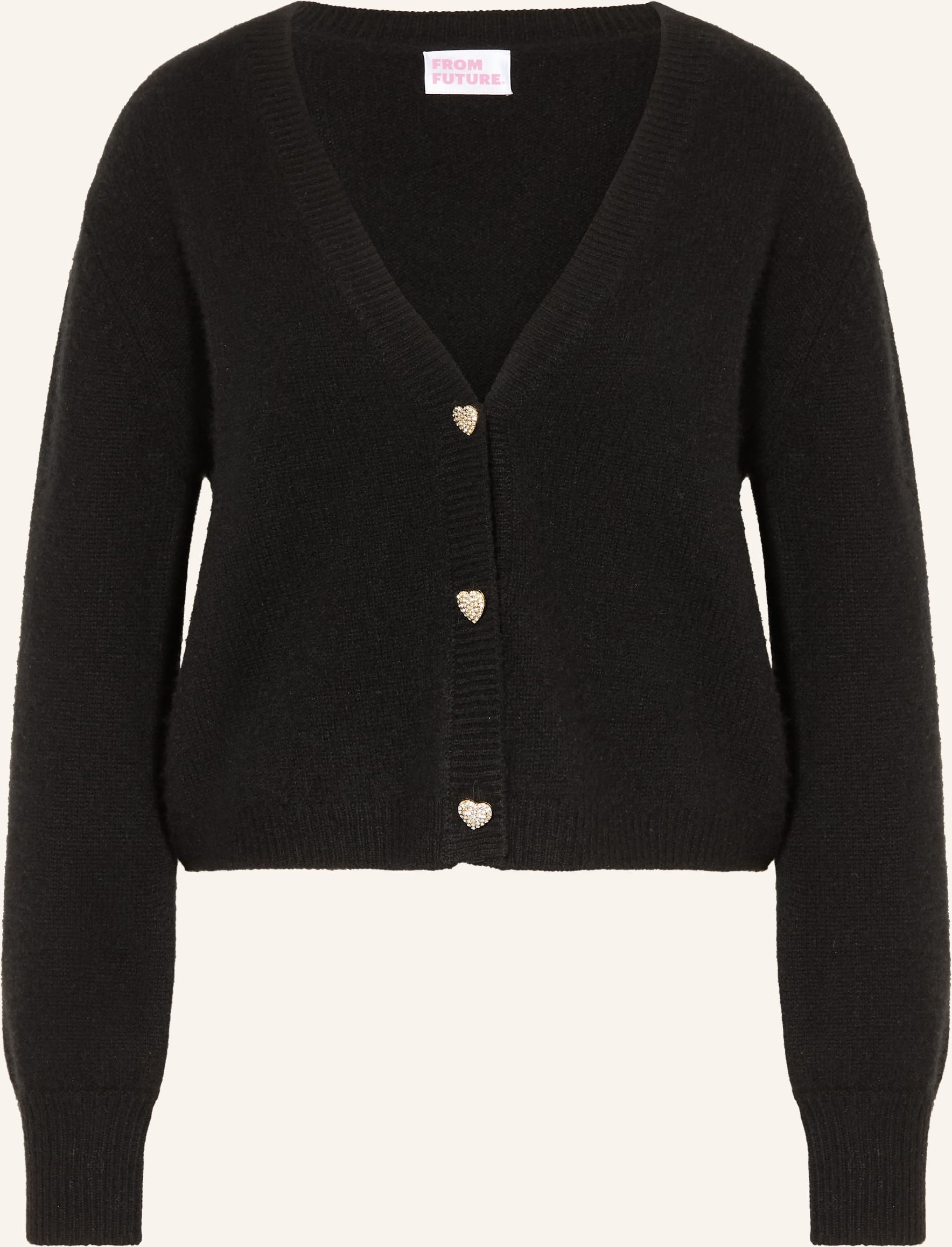 From Future Strickjacke Aus Cashmere schwarz