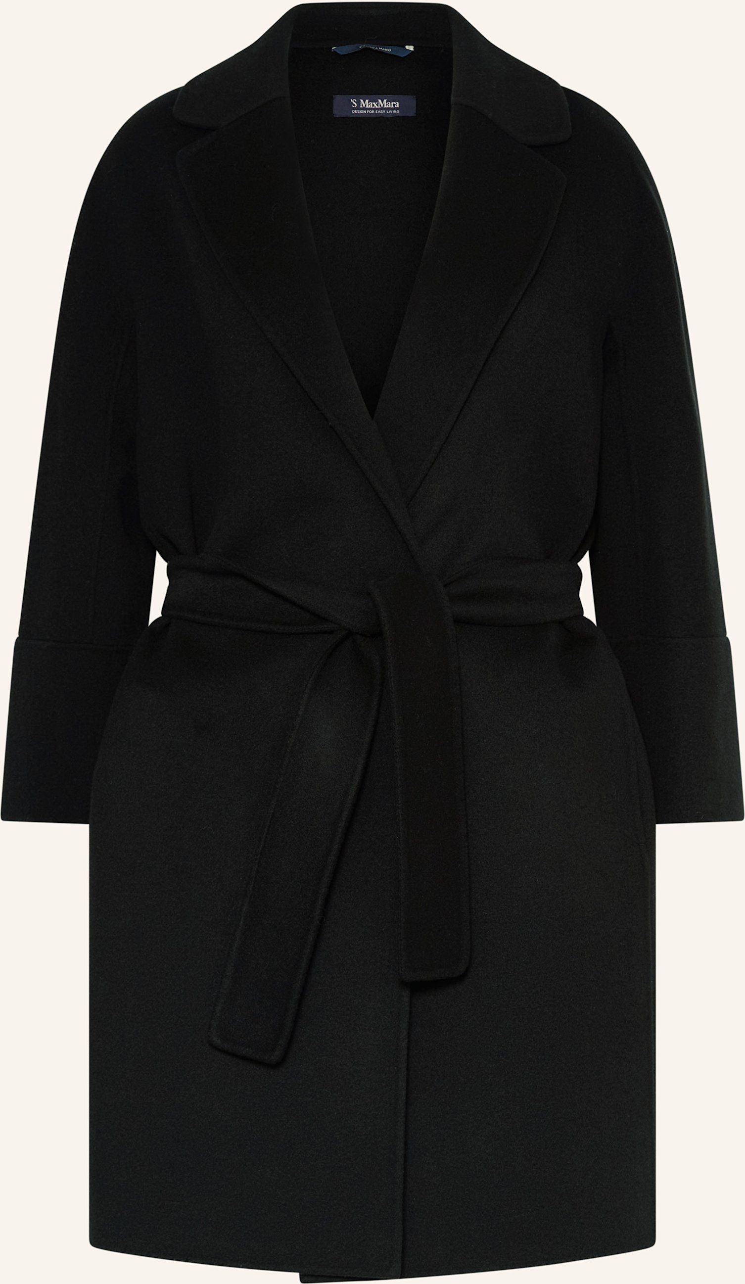 S Max Mara Wollmantel Arona schwarz